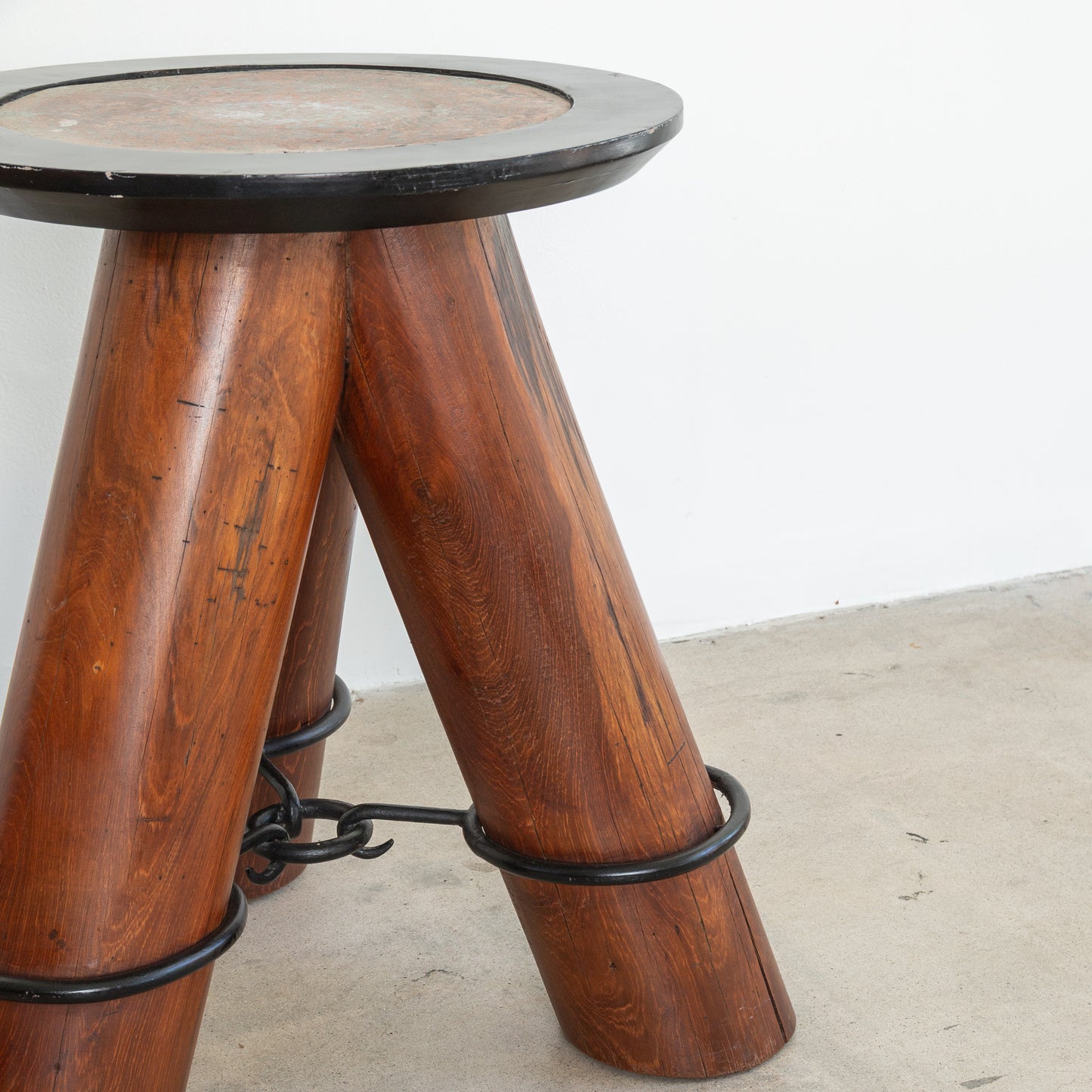 Iron Cuff Tripod Table