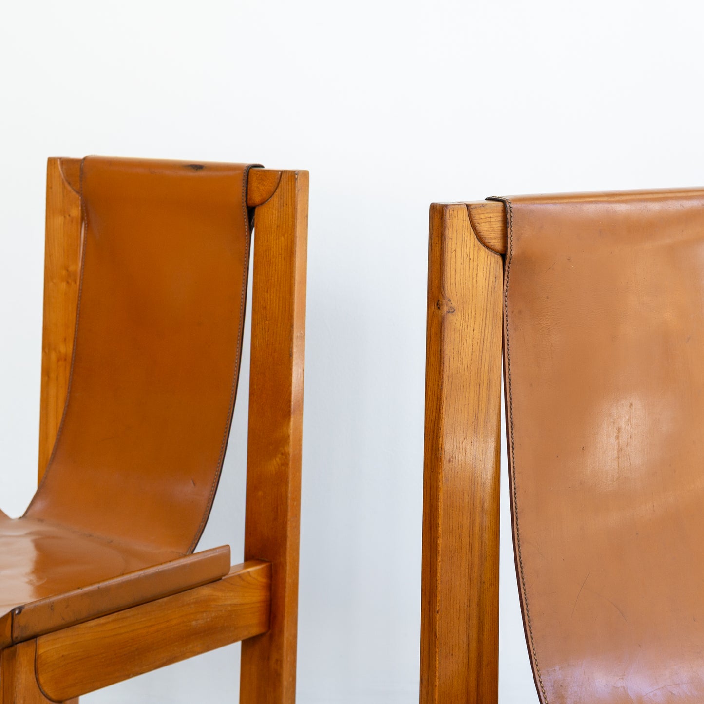Luigi Gorgoni for Maison Regain | Leather Sling Dining Chairs