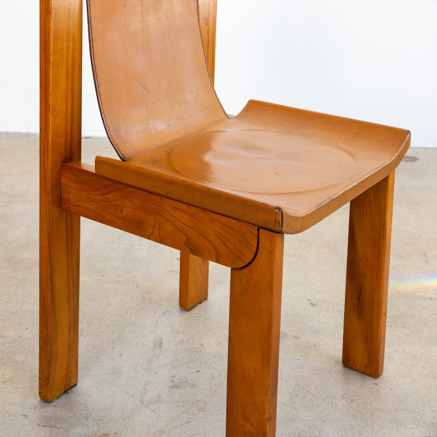 Luigi Gorgoni for Maison Regain | Leather Sling Dining Chairs