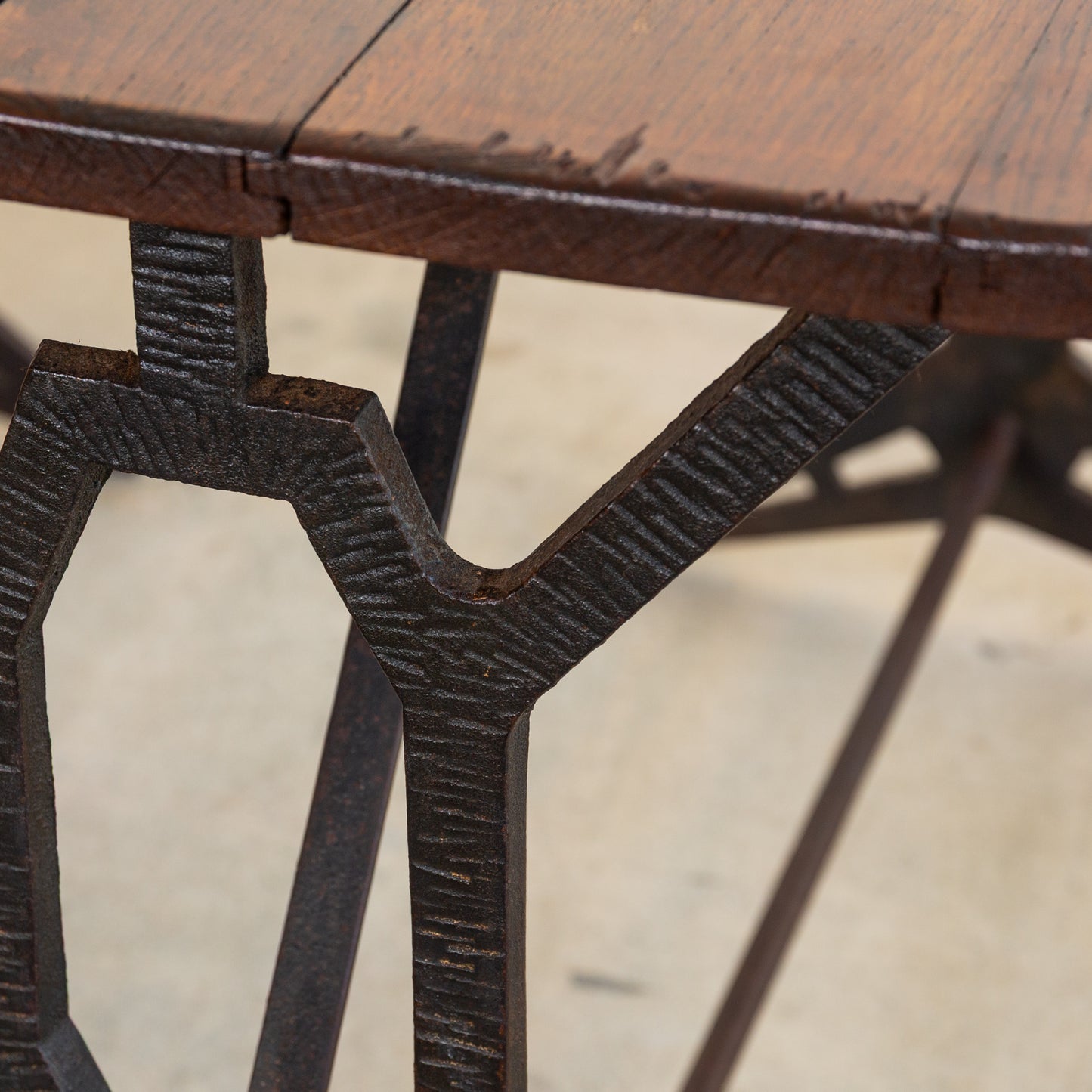 Oak + Iron Deco Bistro Table