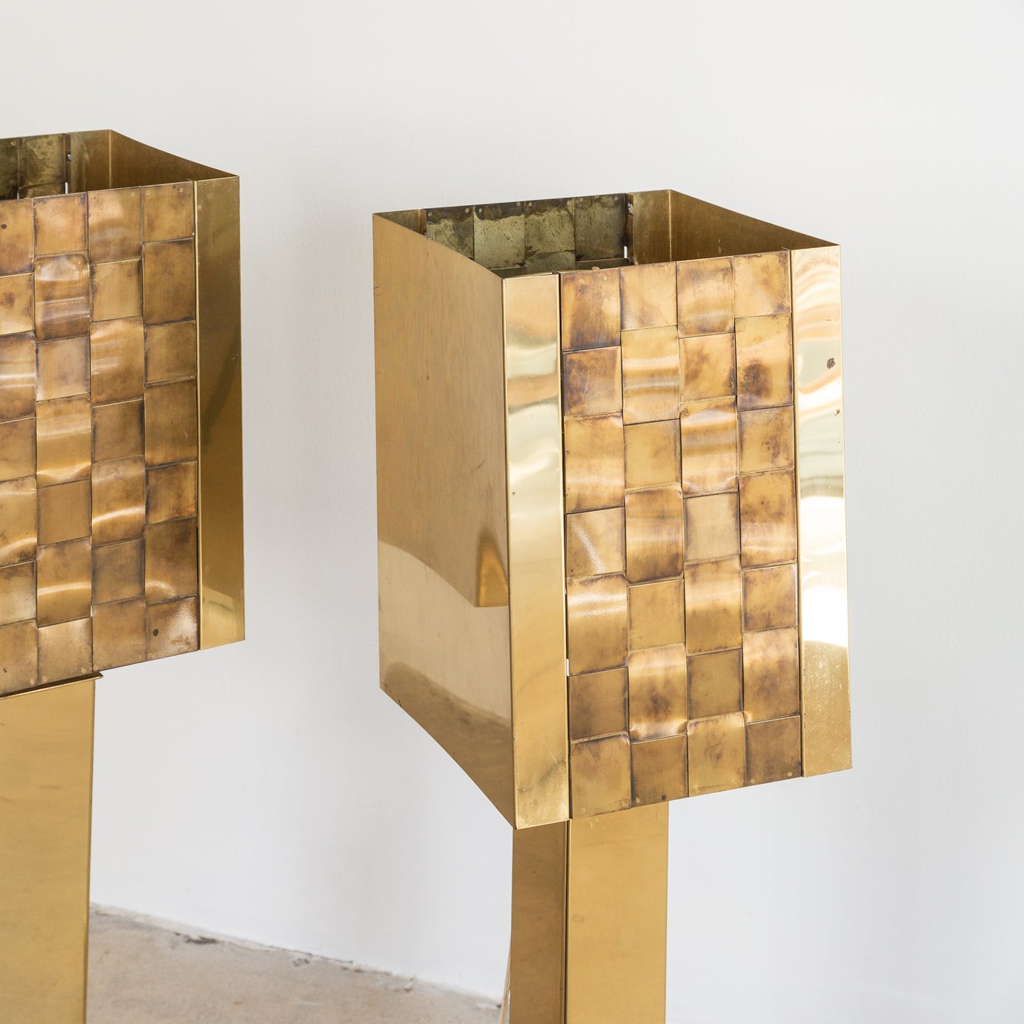Curtis Jere | Monumental Brass Table Lamps