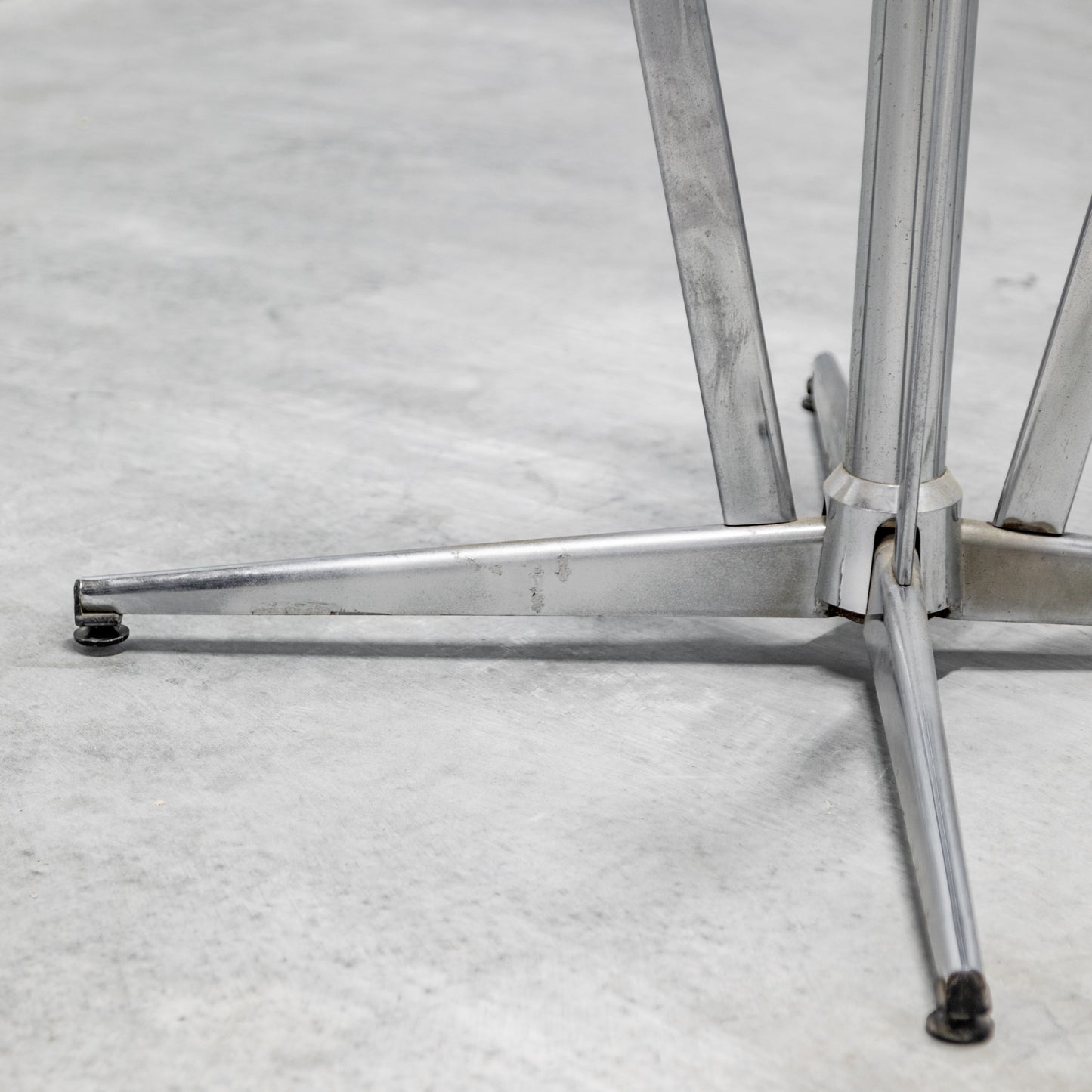 Walnut & Chrome Round Dining Table