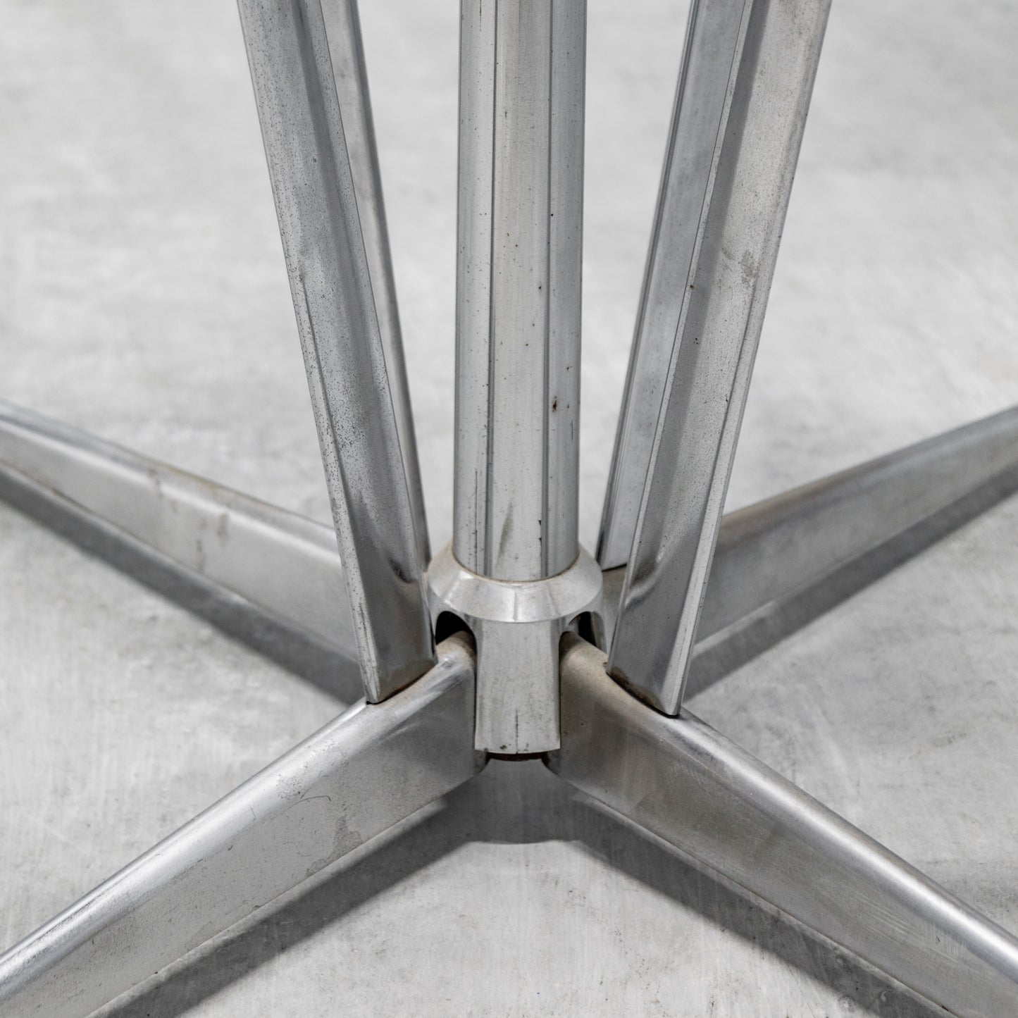 Walnut & Chrome Round Dining Table