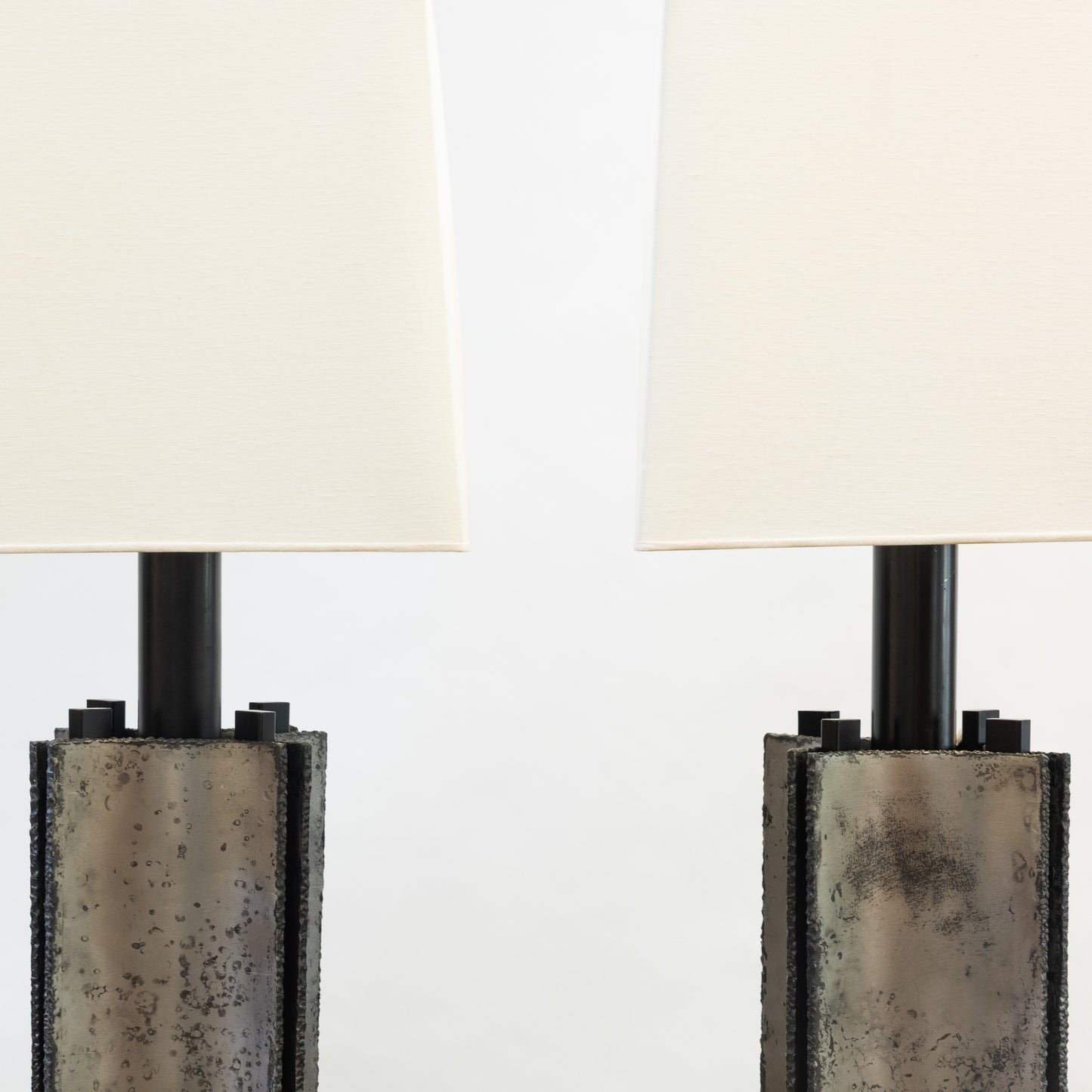 David Kleinberg | Torch Cut Steel Table Lamps
