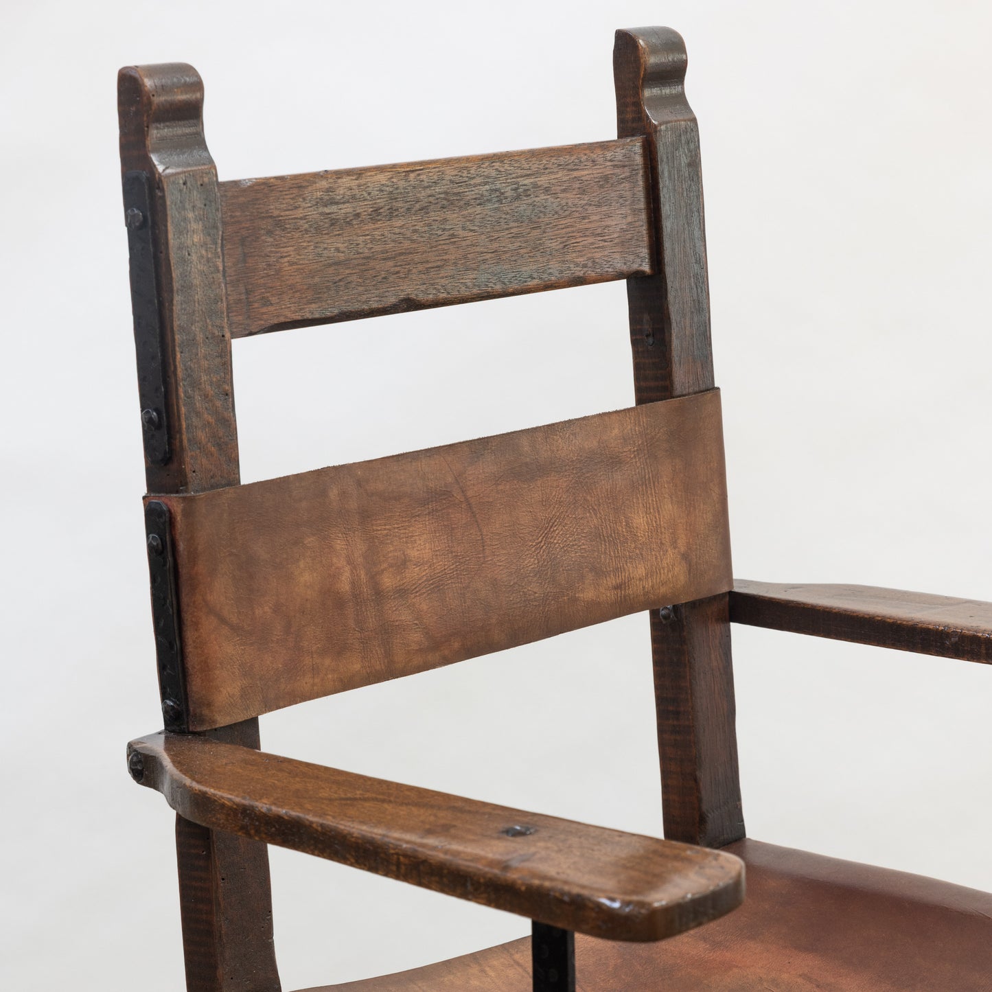 Monterey Style Leather Sling Armchair