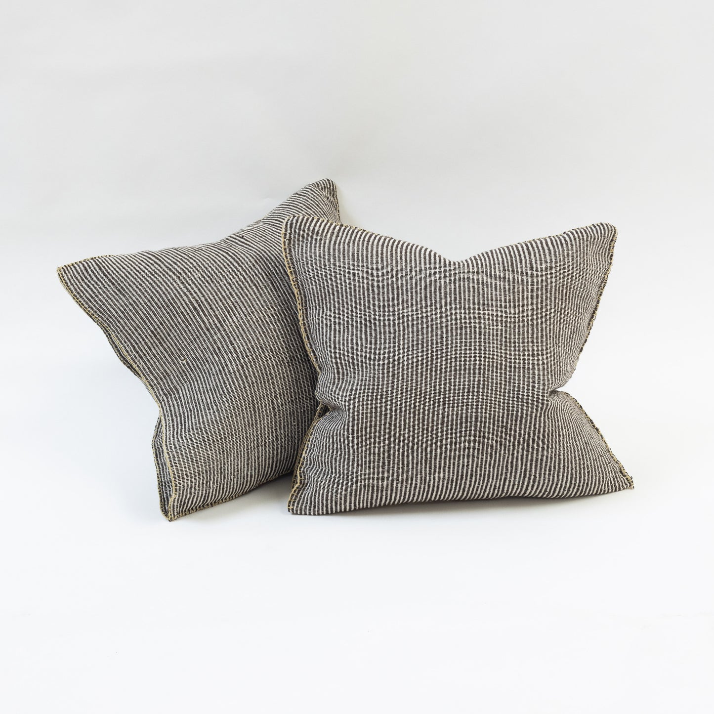 Gray Striped Pillow