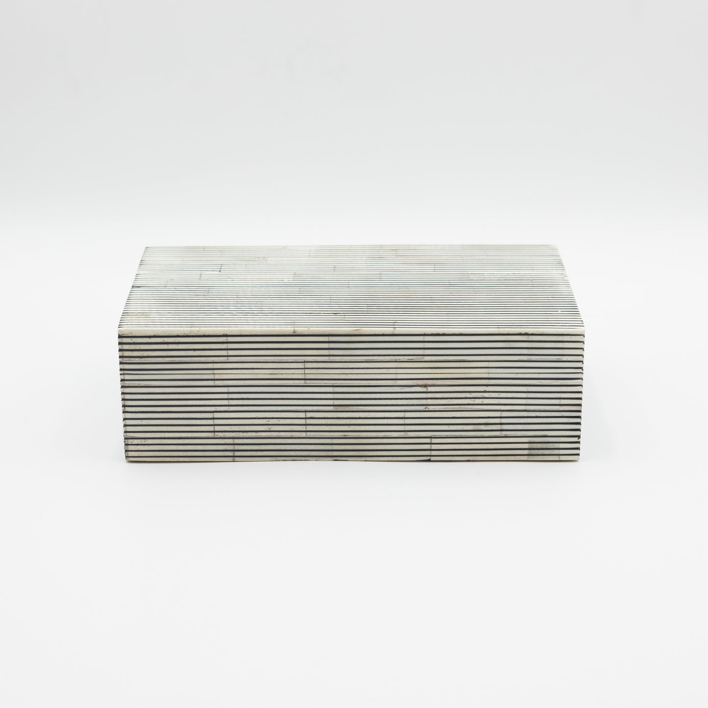 Bone Inlay + Ebony Pinstripe Box