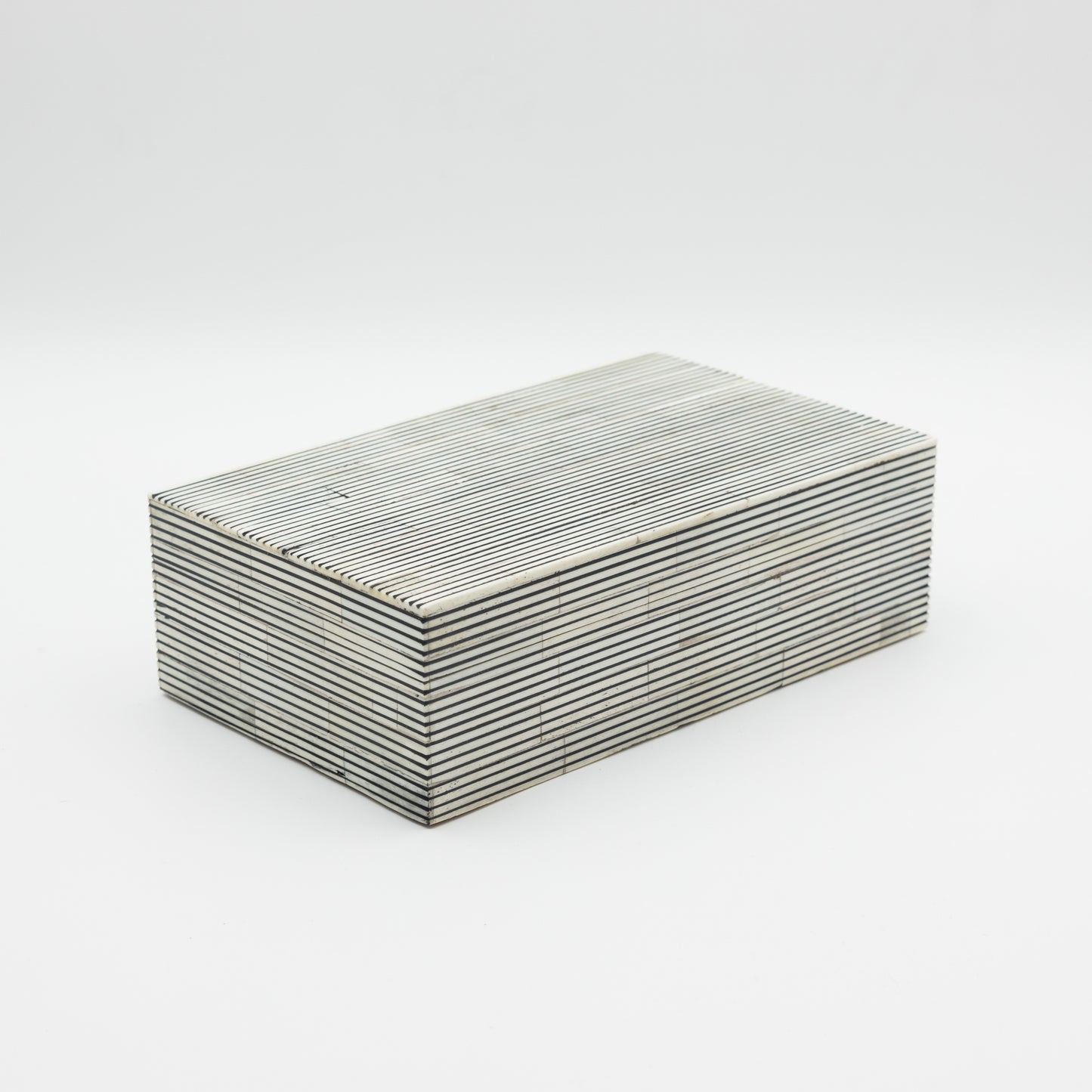 Bone Inlay + Ebony Pinstripe Box