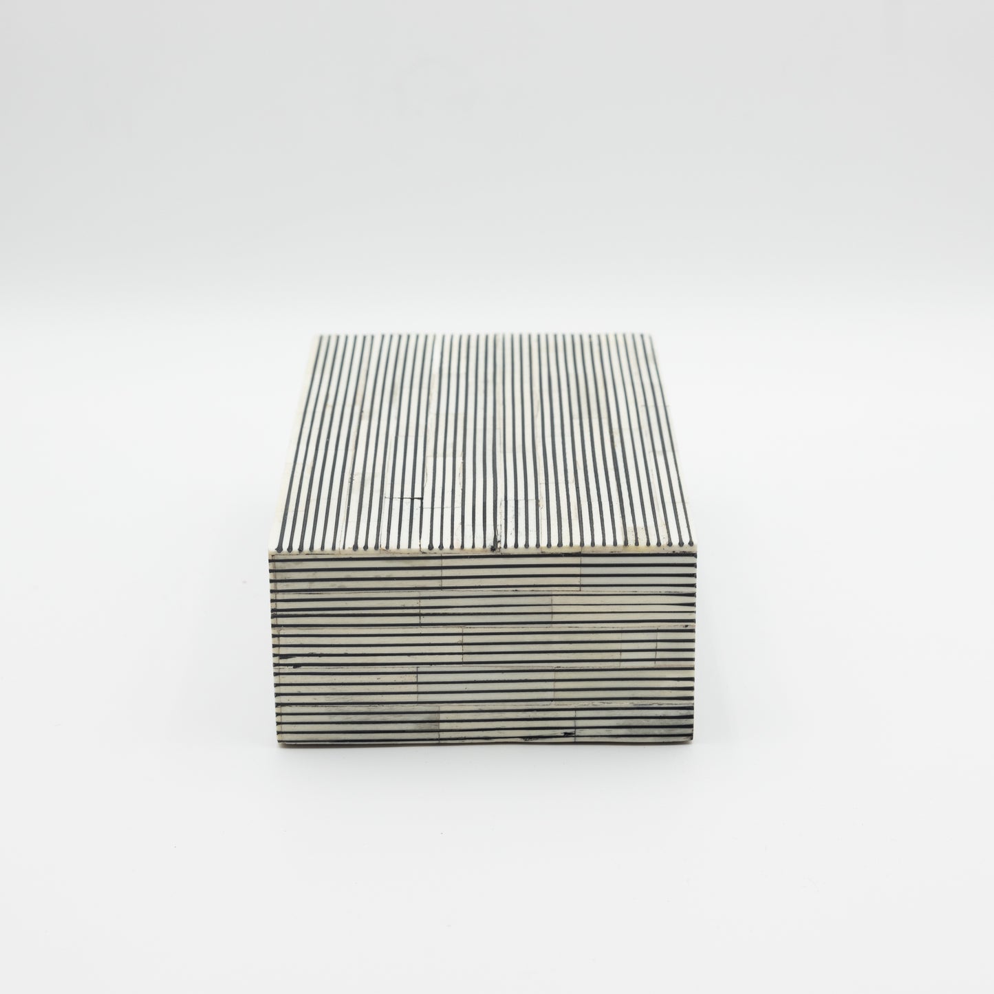 Bone Inlay + Ebony Pinstripe Box