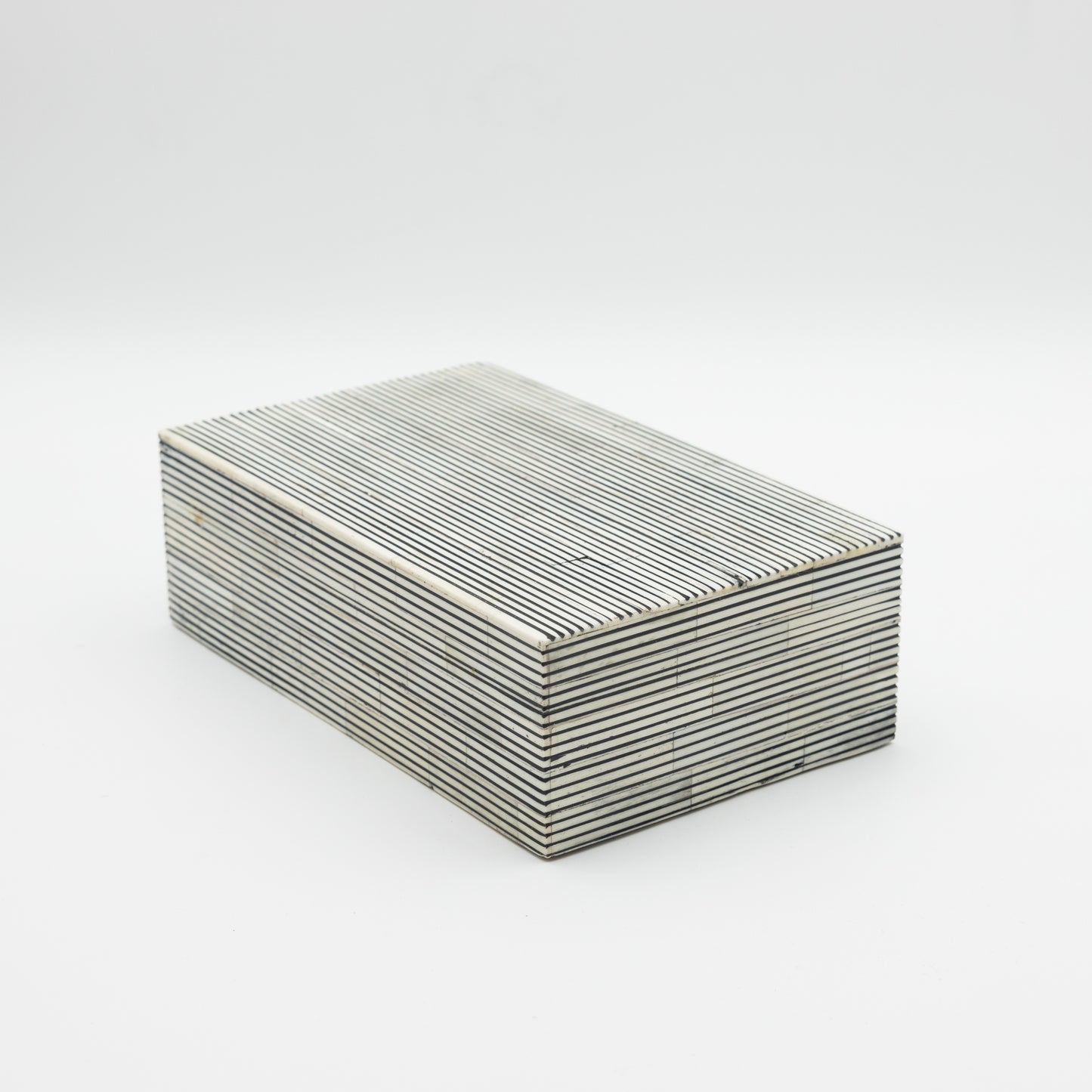 Bone Inlay + Ebony Pinstripe Box