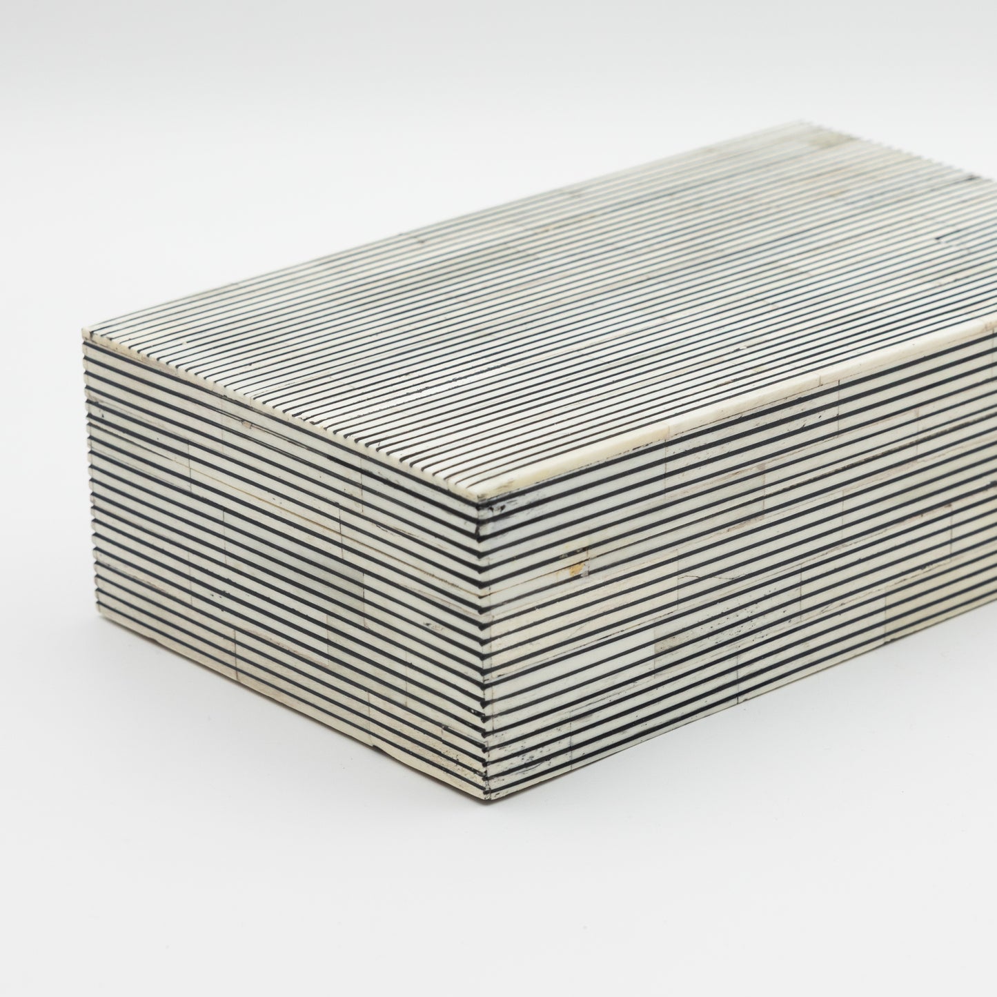 Bone Inlay + Ebony Pinstripe Box