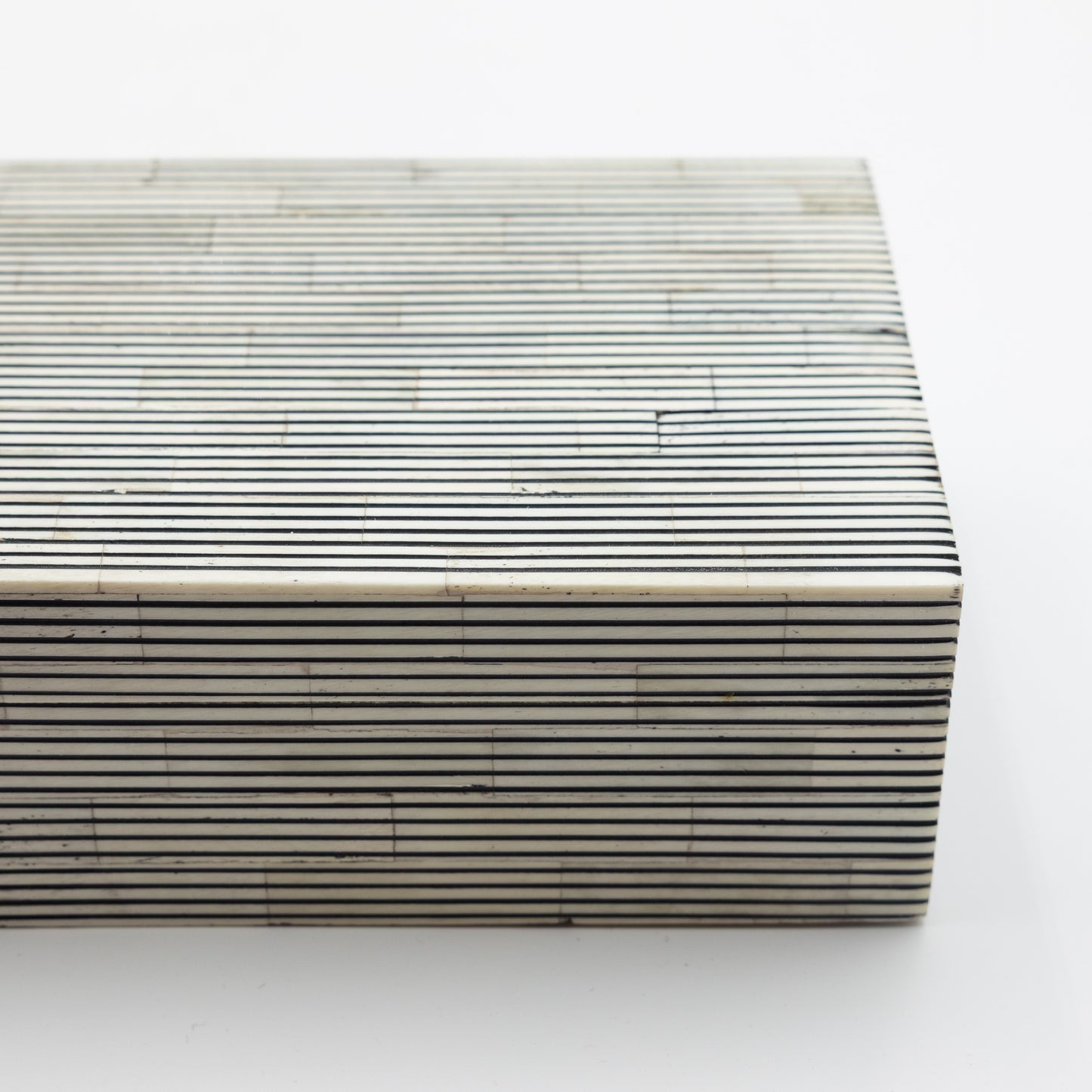Bone Inlay + Ebony Pinstripe Box