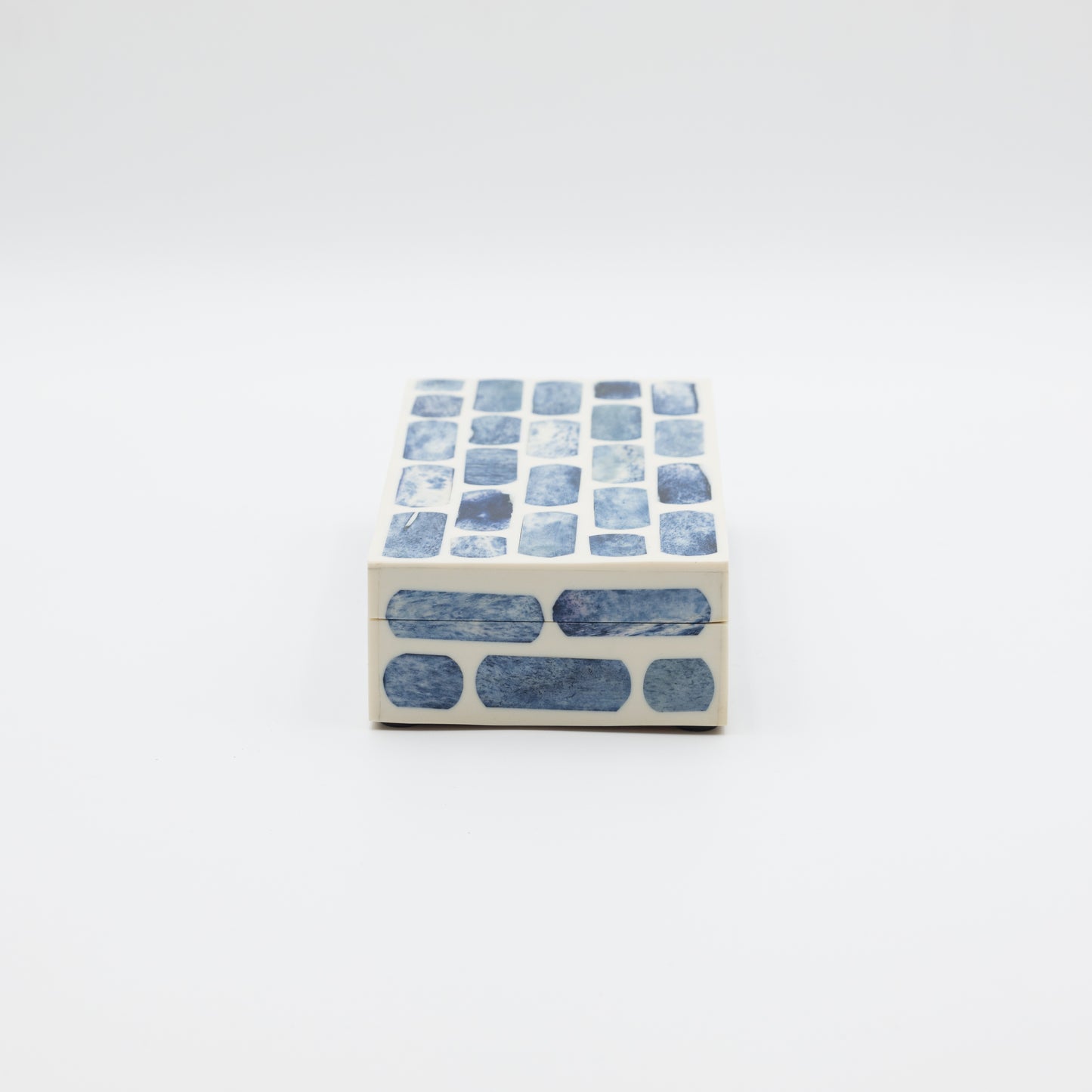 Blue + Ivory Bone Inlay Box