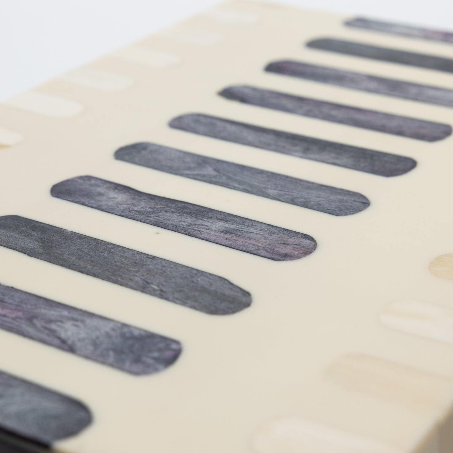 Dark Gray + Ivory Bone Inlay Box