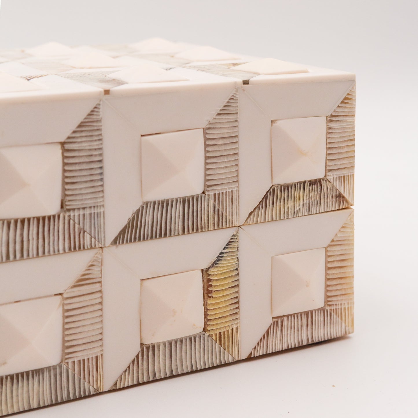 Horn + Ivory Bone Inlay Box