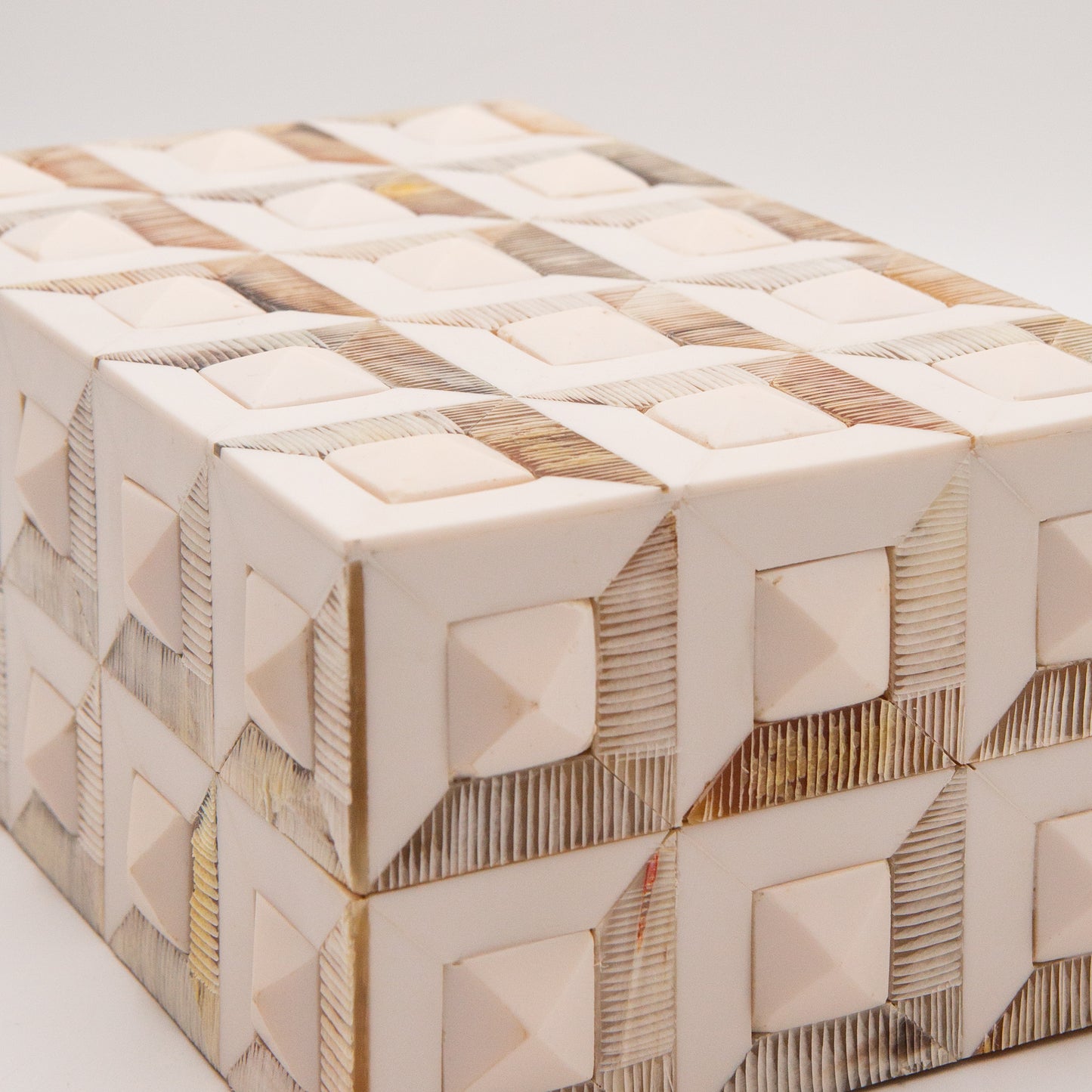 Horn + Ivory Bone Inlay Box
