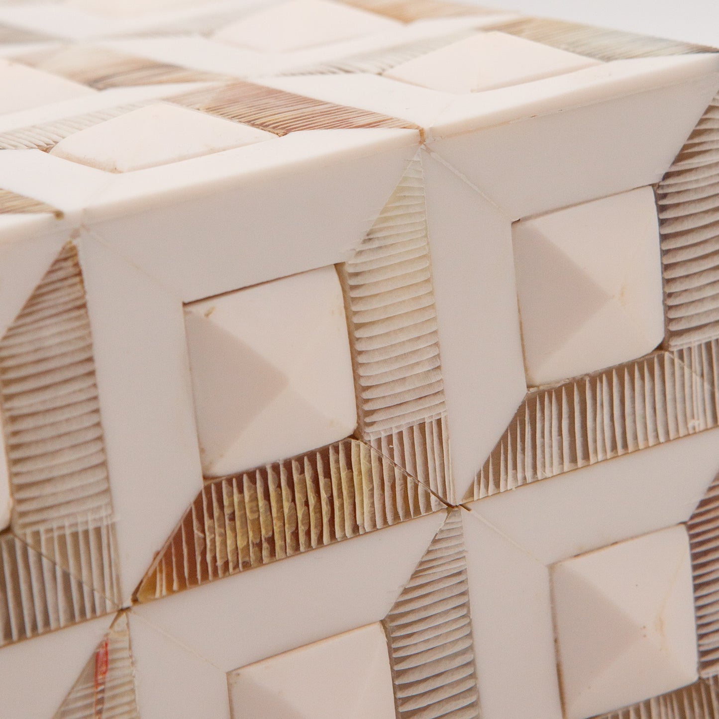 Horn + Ivory Bone Inlay Box