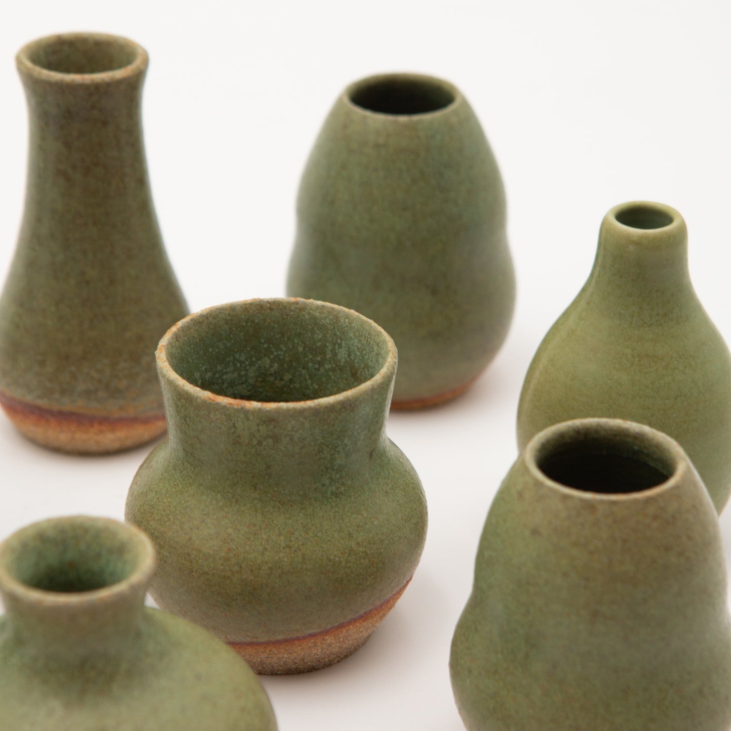 Sara Pilchman Ceramics | Tiny Pots - Matte Green