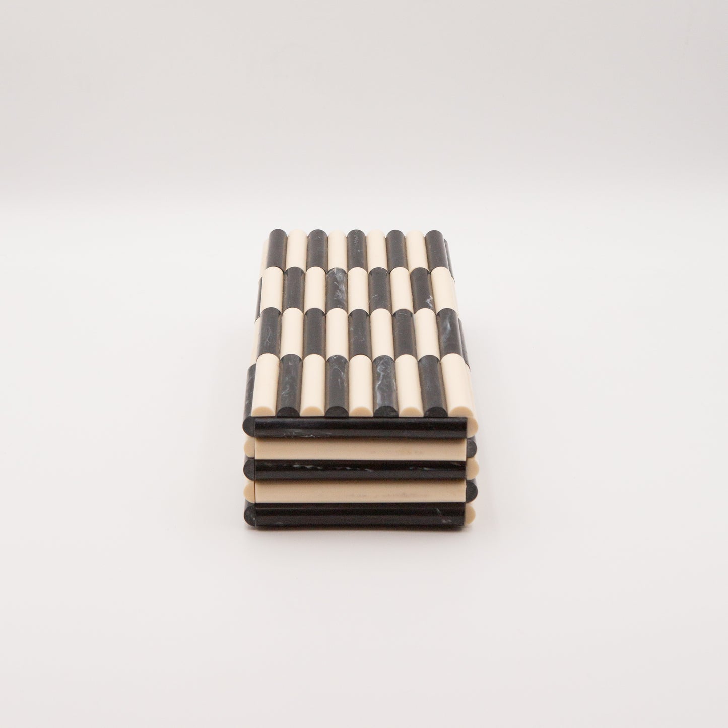 Fluted Ivory + Ebony Bone Box