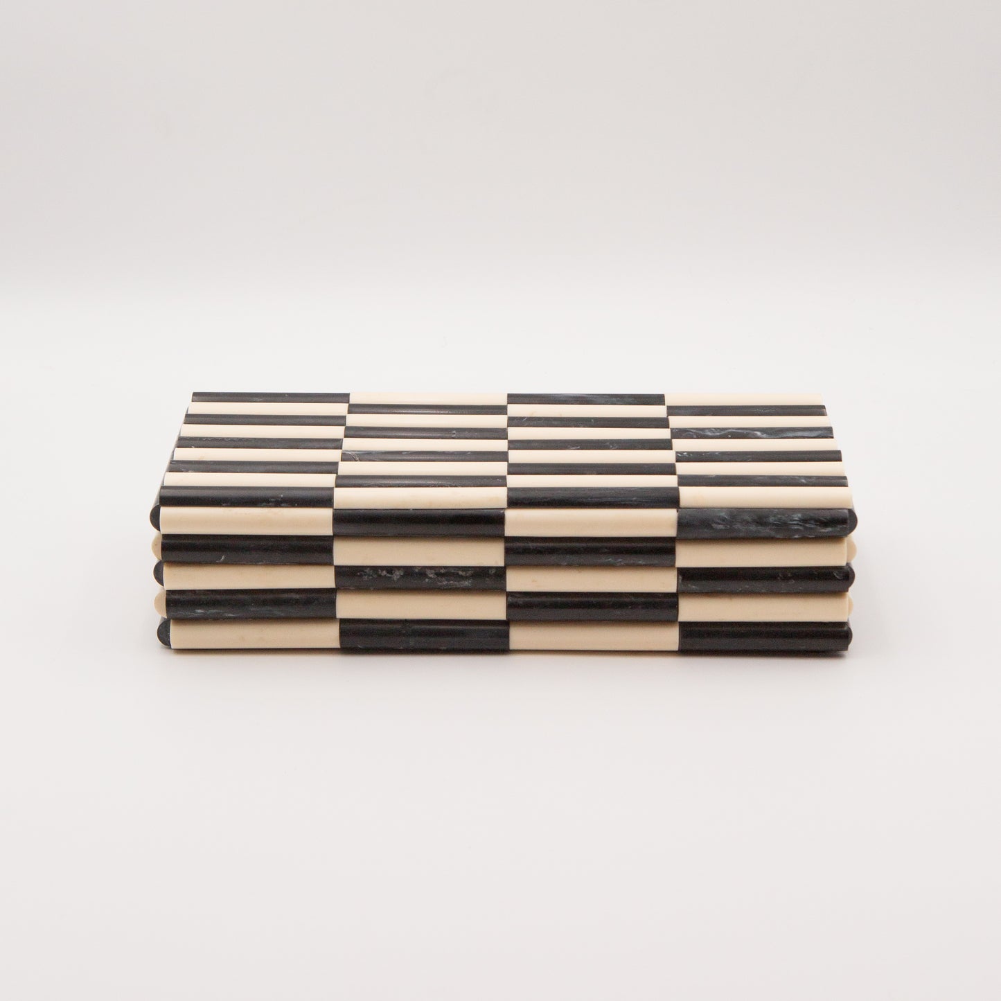 Fluted Ivory + Ebony Bone Box