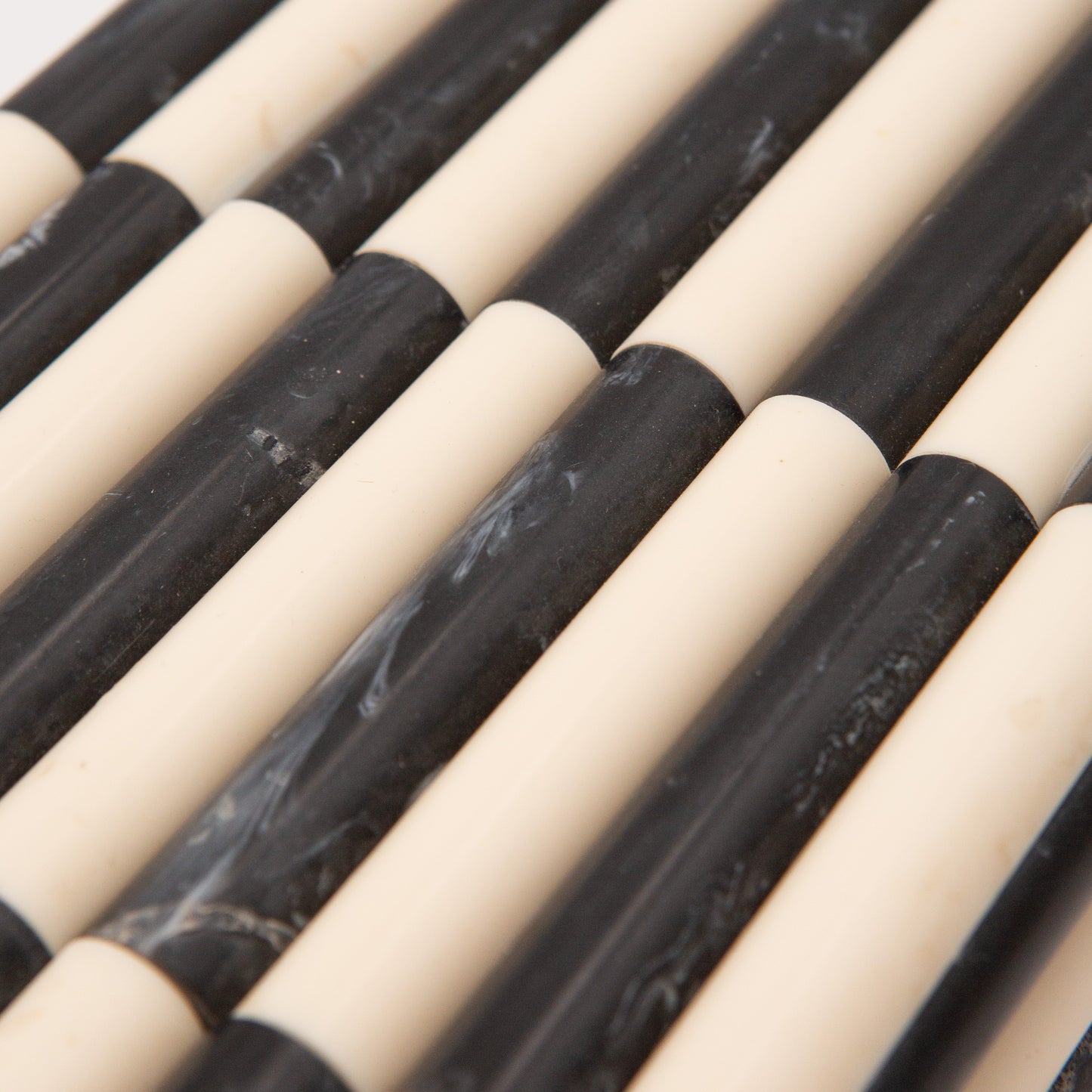Fluted Ivory + Ebony Bone Box