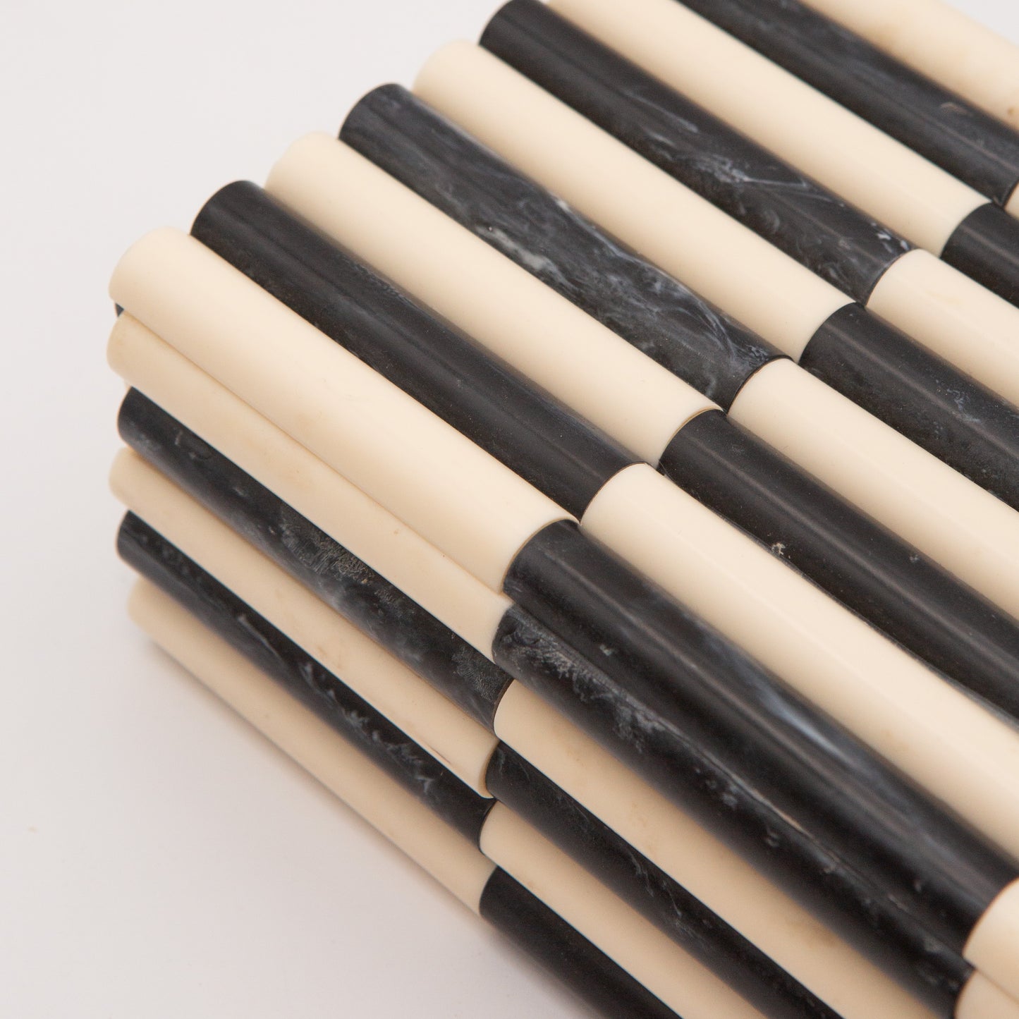 Fluted Ivory + Ebony Bone Box