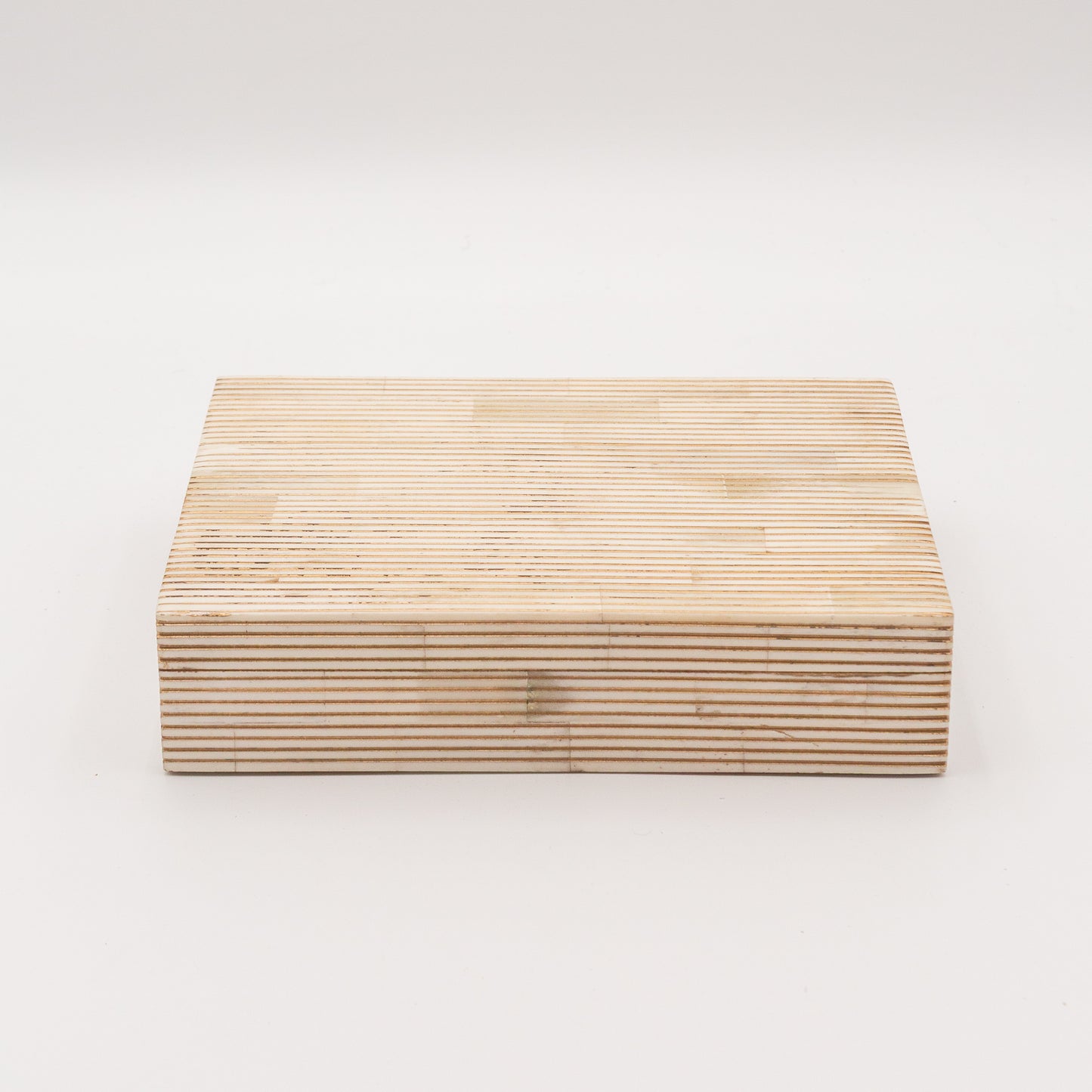Bone Inlay + Brass Pinstripe Box