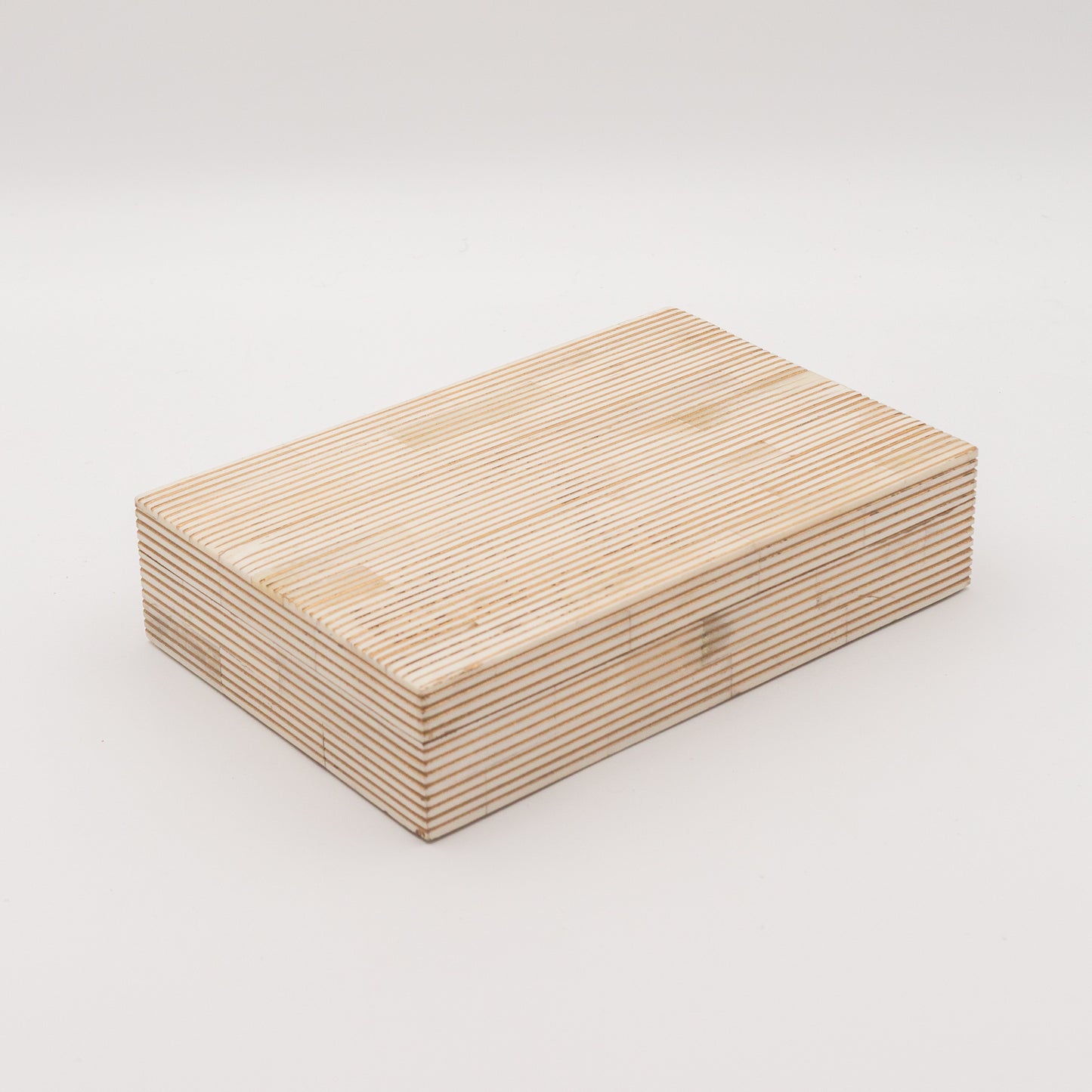 Bone Inlay + Brass Pinstripe Box