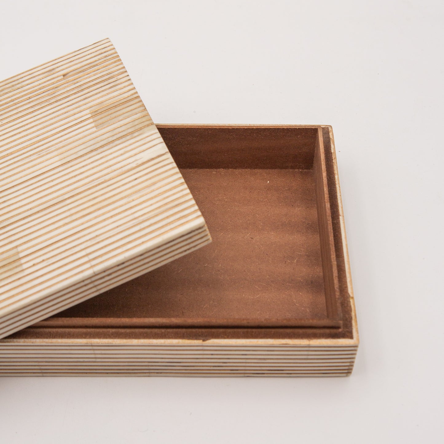 Bone Inlay + Brass Pinstripe Box