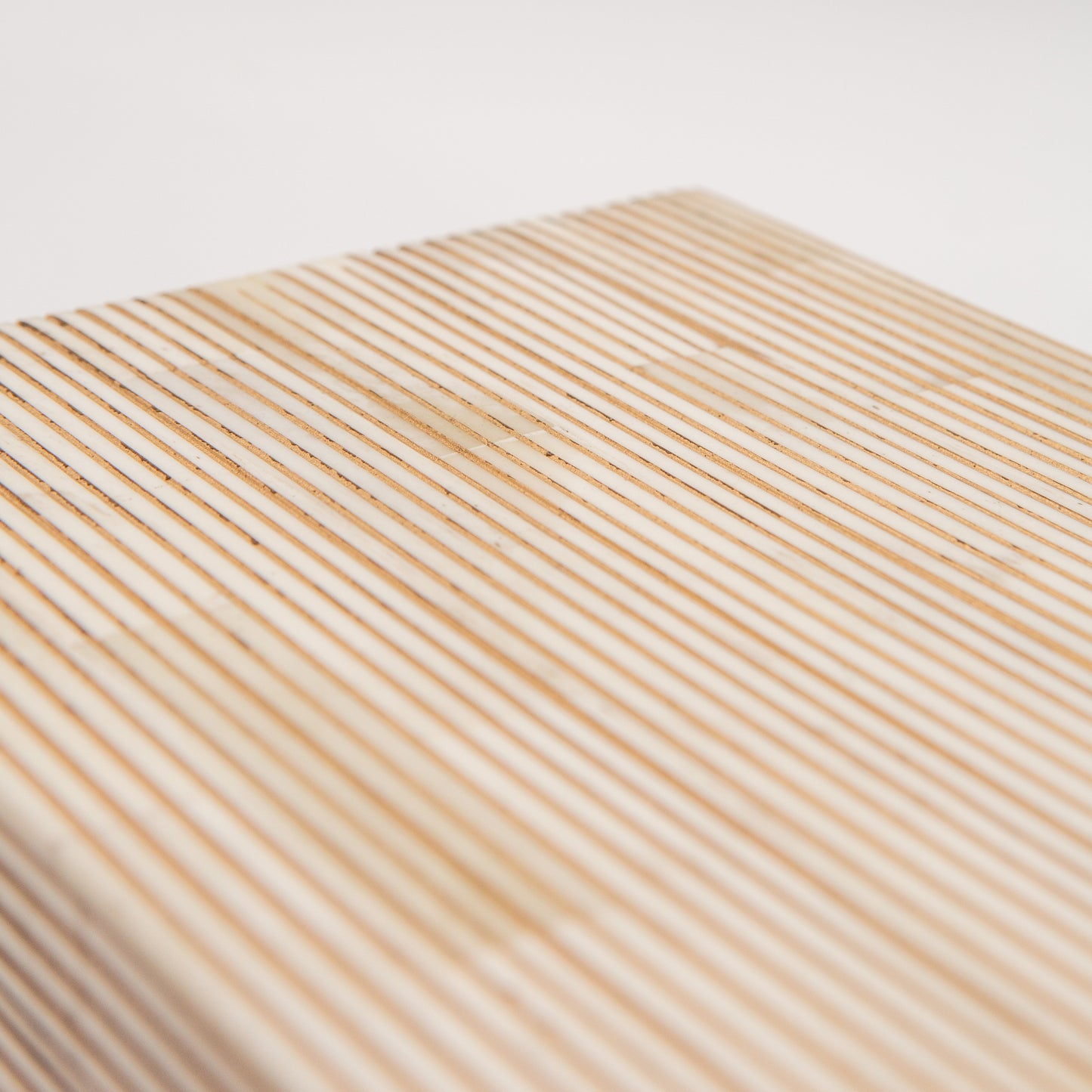 Bone Inlay + Brass Pinstripe Box