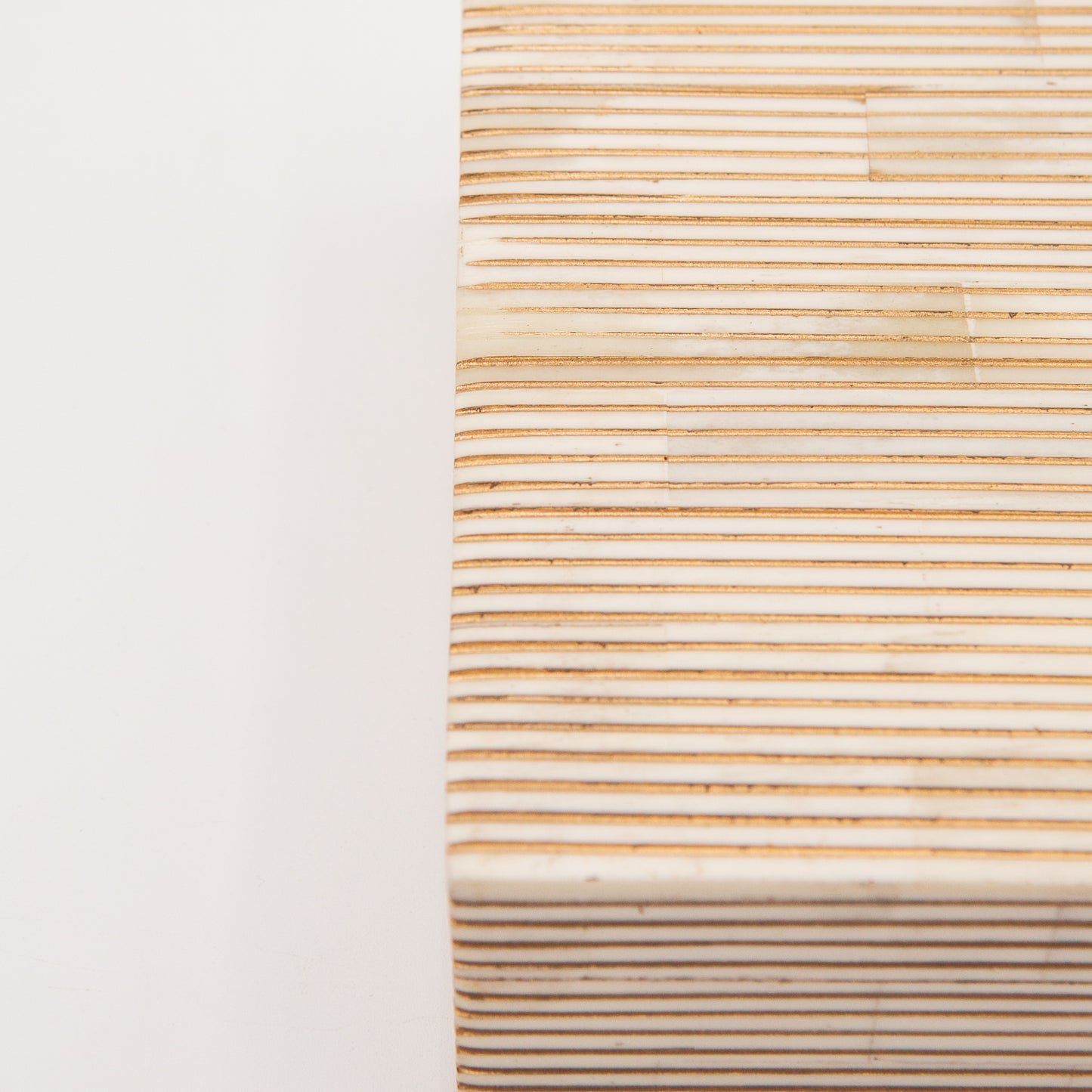 Bone Inlay + Brass Pinstripe Box