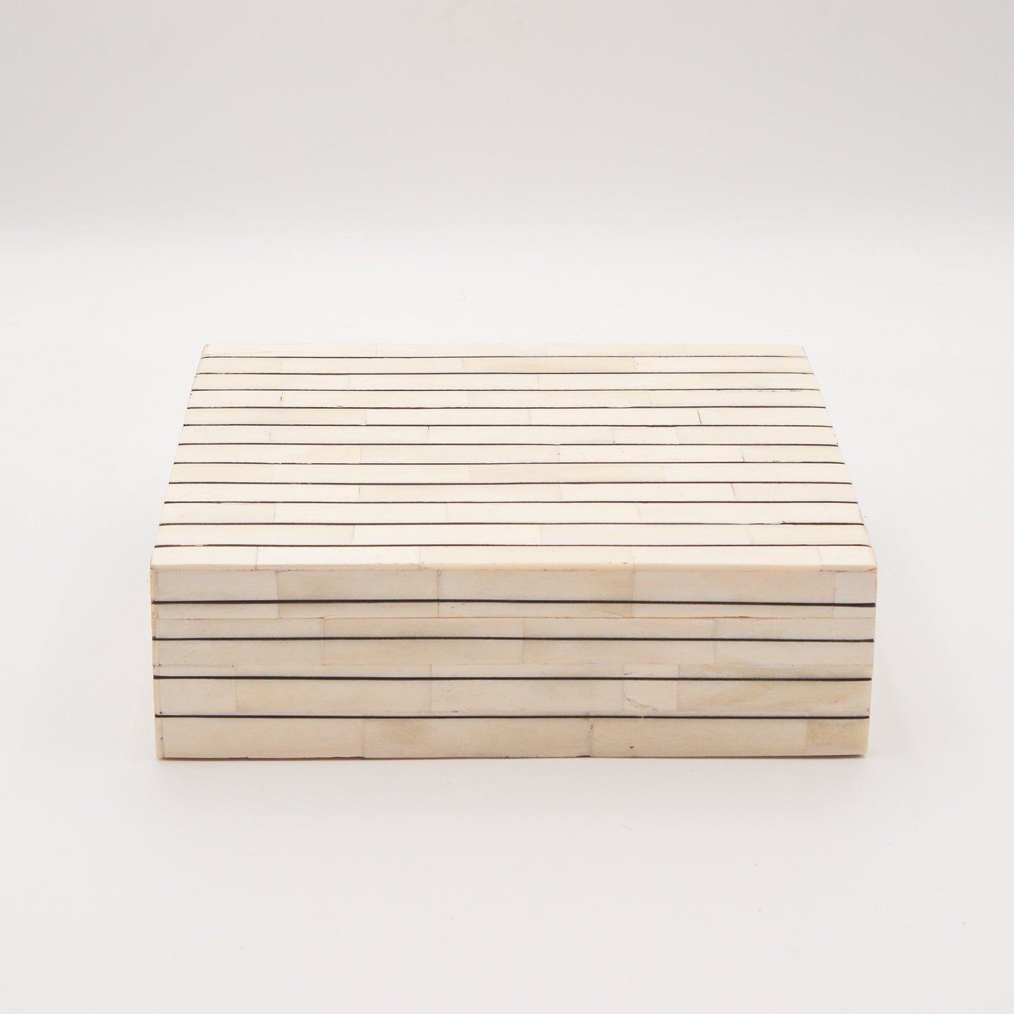 Bone Inlay + Ebony Pinstripe Box