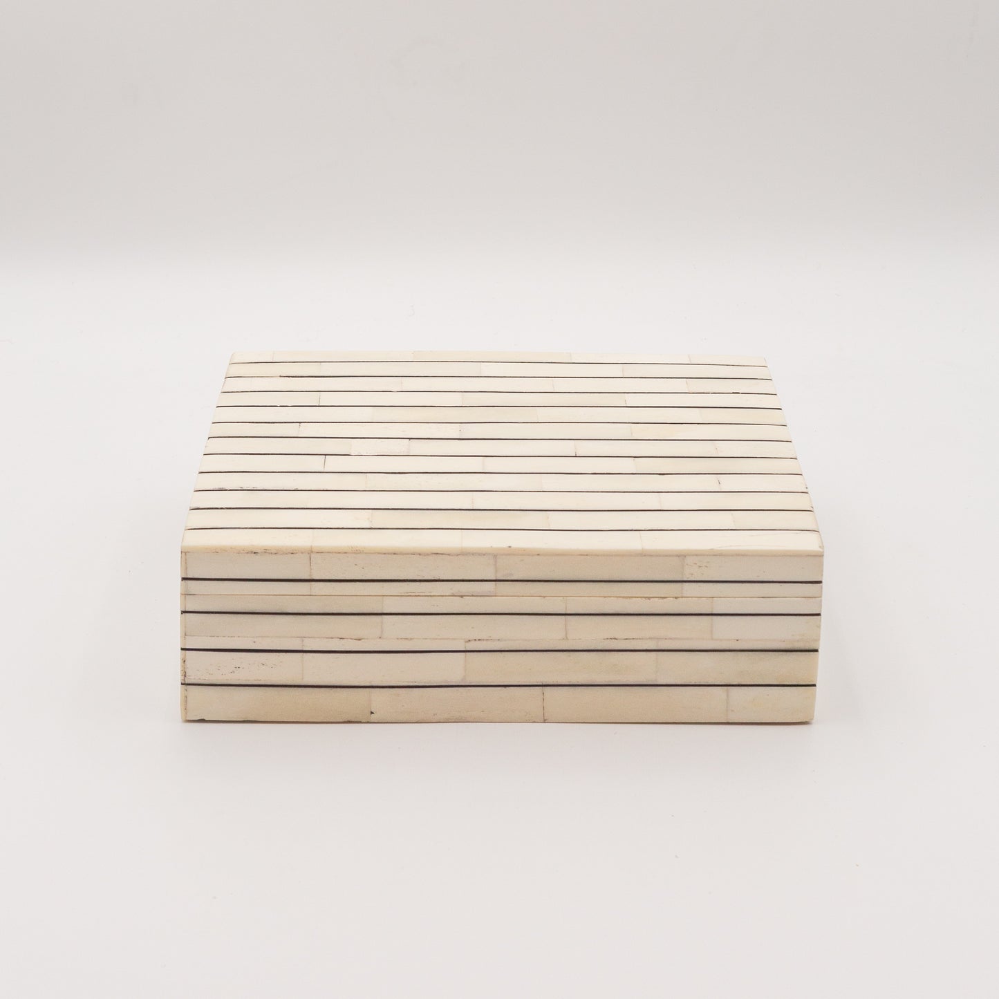 Bone Inlay + Ebony Pinstripe Box