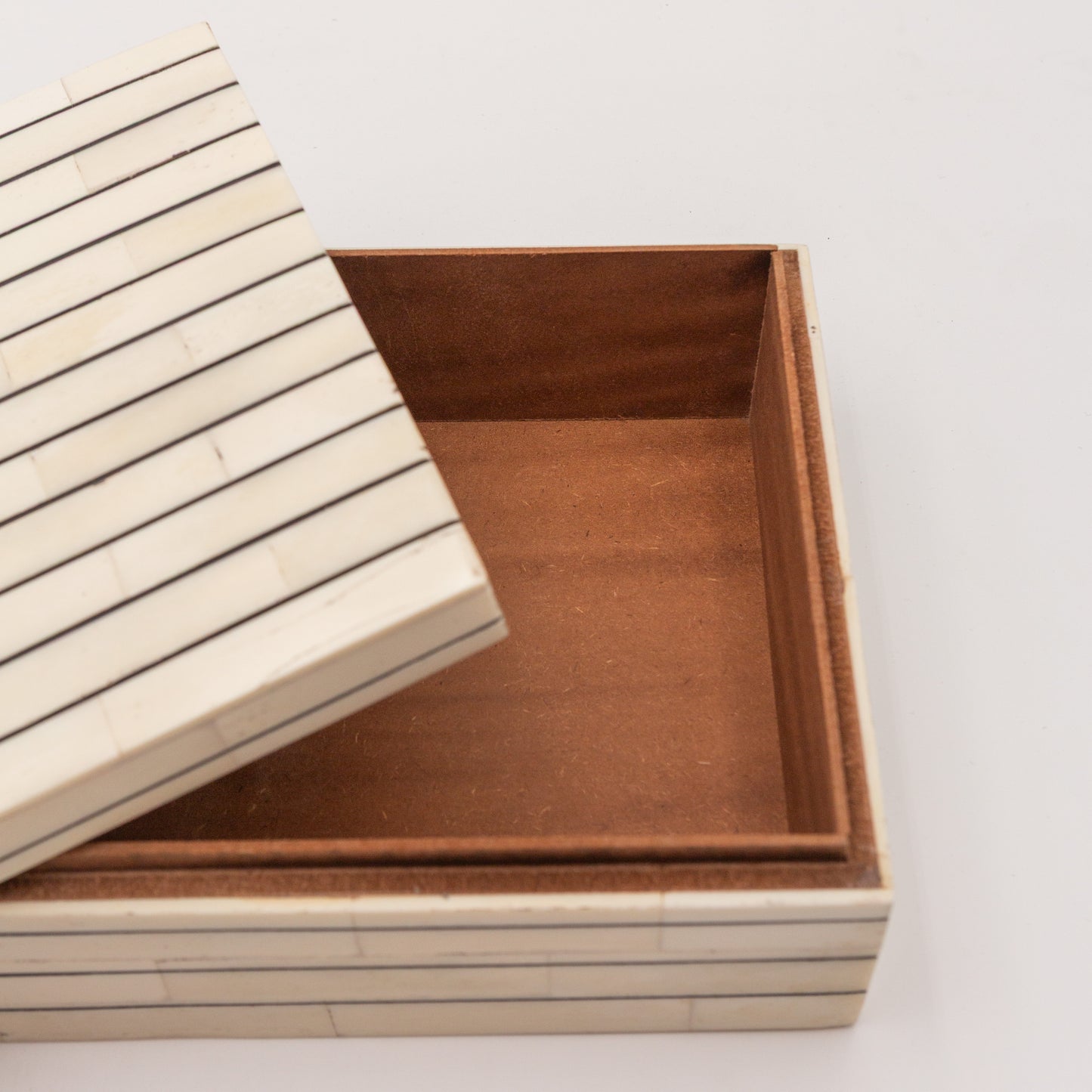 Bone Inlay + Ebony Pinstripe Box