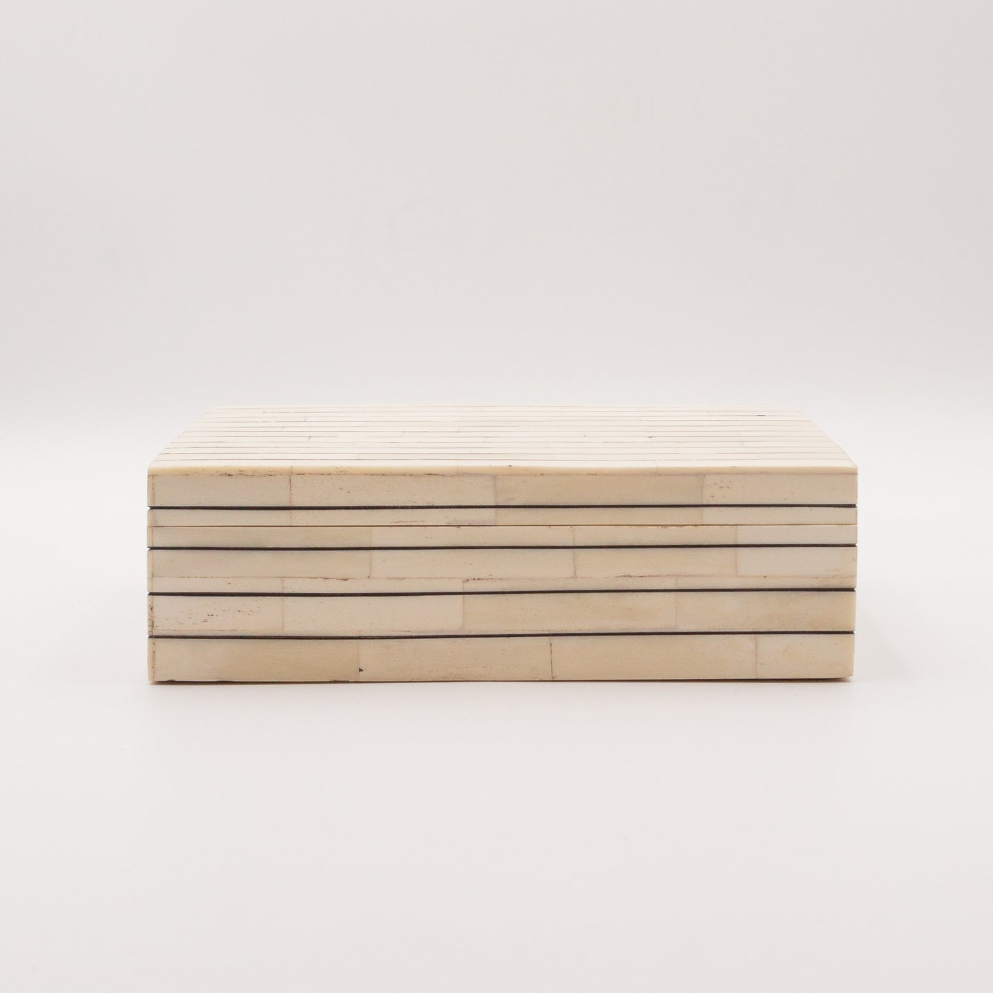 Bone Inlay + Ebony Pinstripe Box
