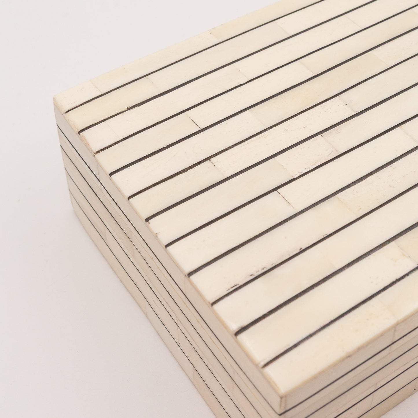 Bone Inlay + Ebony Pinstripe Box
