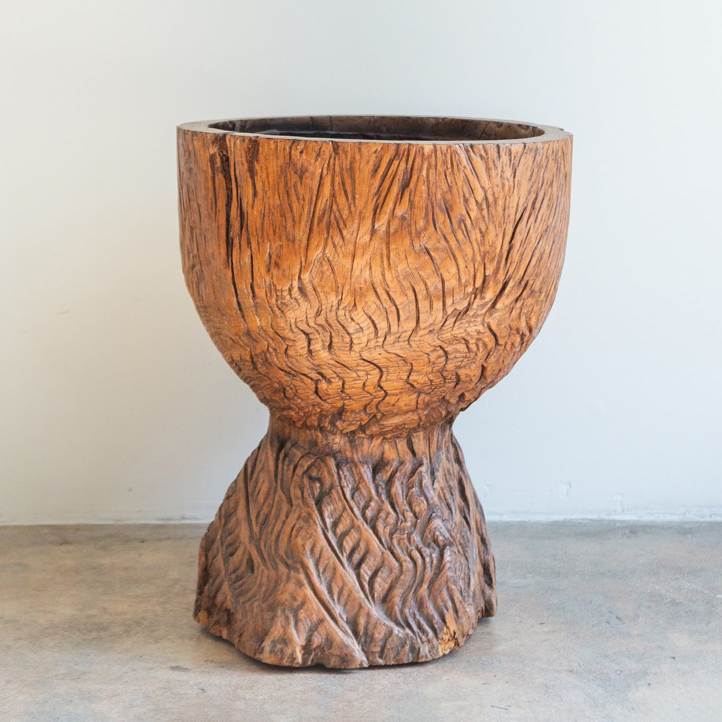 Burlwood Root Pedestal Planter