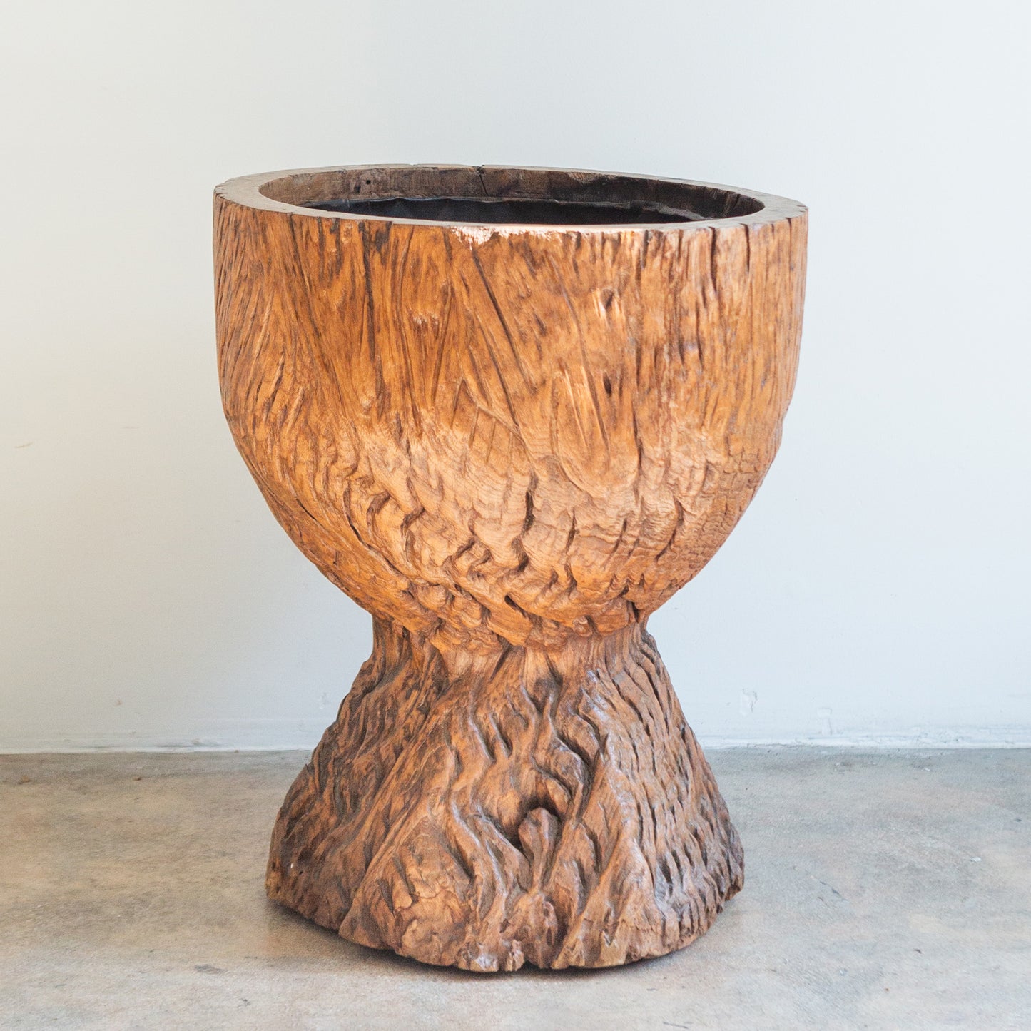 Burlwood Root Pedestal Planter