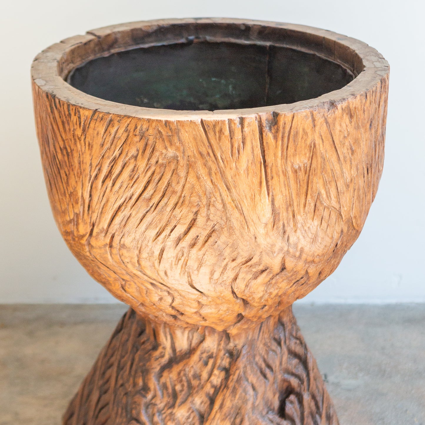 Burlwood Root Pedestal Planter