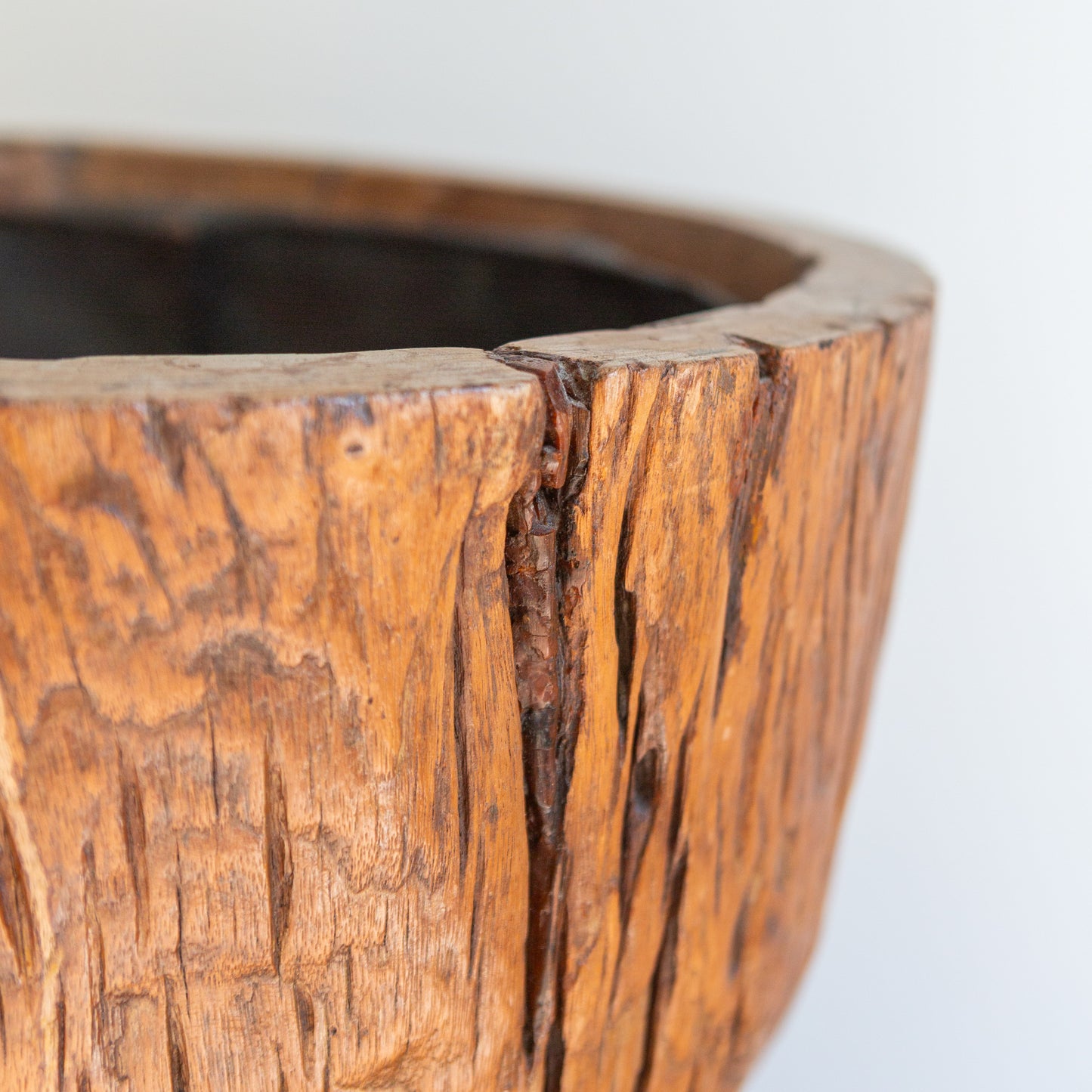 Burlwood Root Pedestal Planter