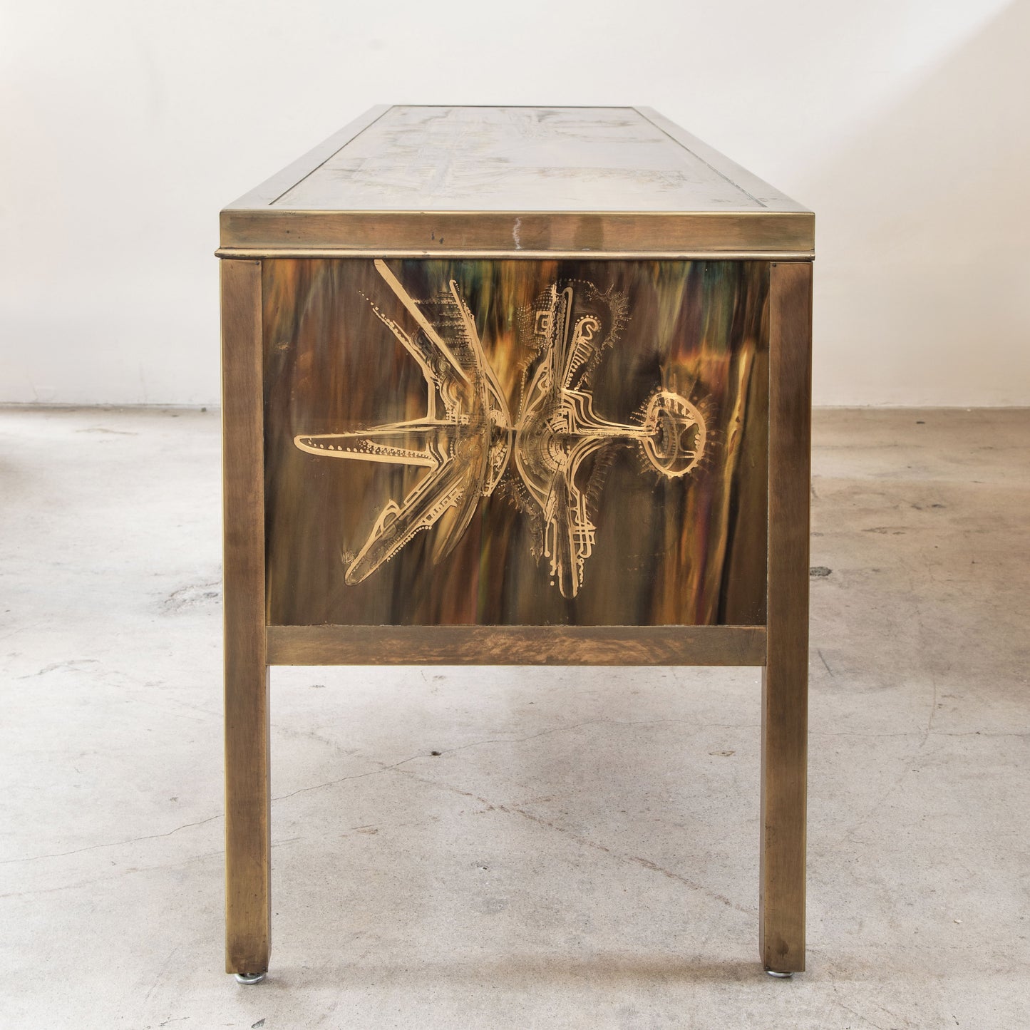 Bernhard Rohne | Acid-Etched Metal Sideboard