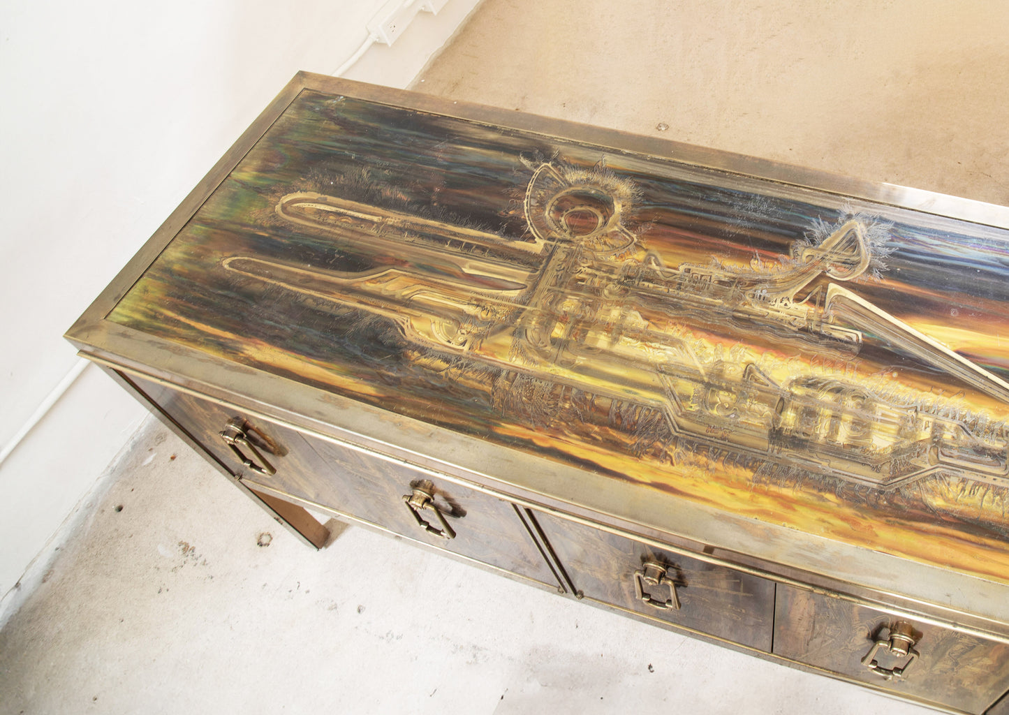 Bernhard Rohne | Acid-Etched Metal Sideboard