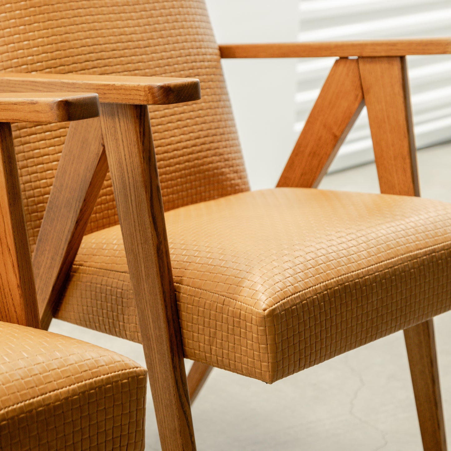 Modernist Scissor Frame Armchairs