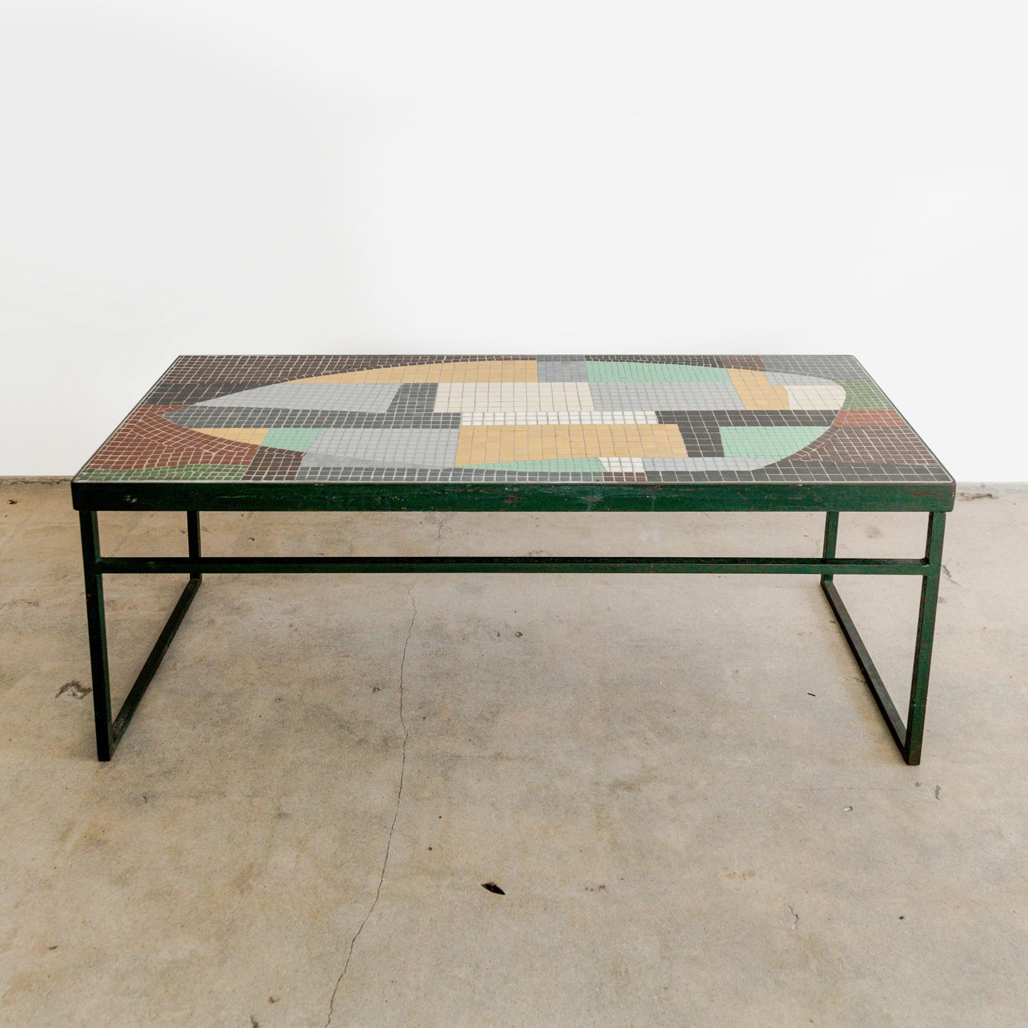 Glass Mosaic Tile Top Cocktail Table