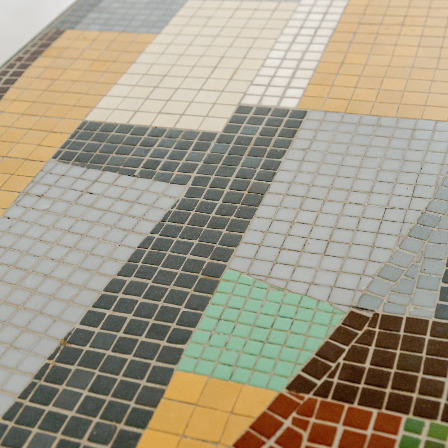 Glass Mosaic Tile Top Cocktail Table