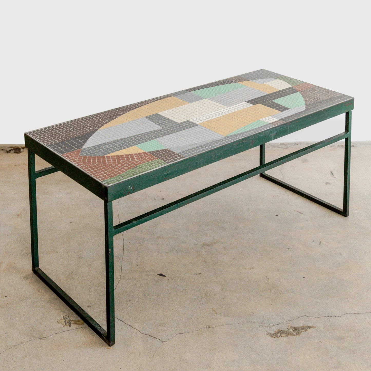 Glass Mosaic Tile Top Cocktail Table