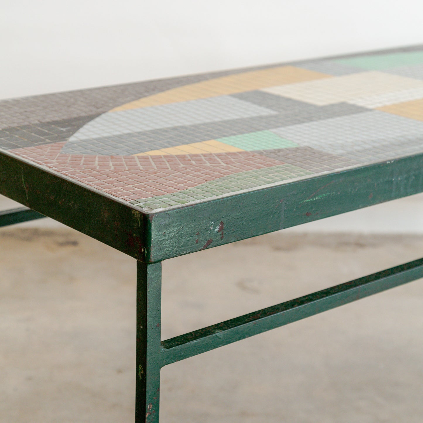 Glass Mosaic Tile Top Cocktail Table