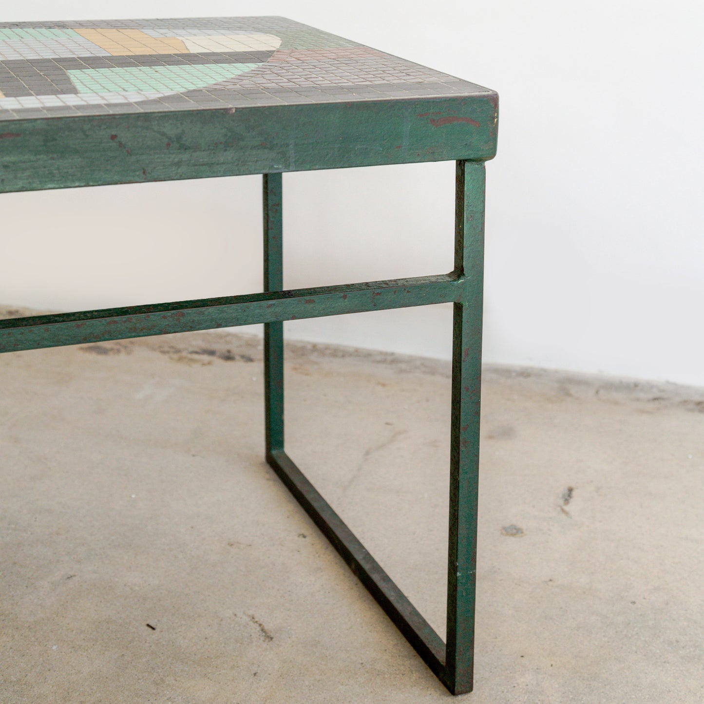 Glass Mosaic Tile Top Cocktail Table