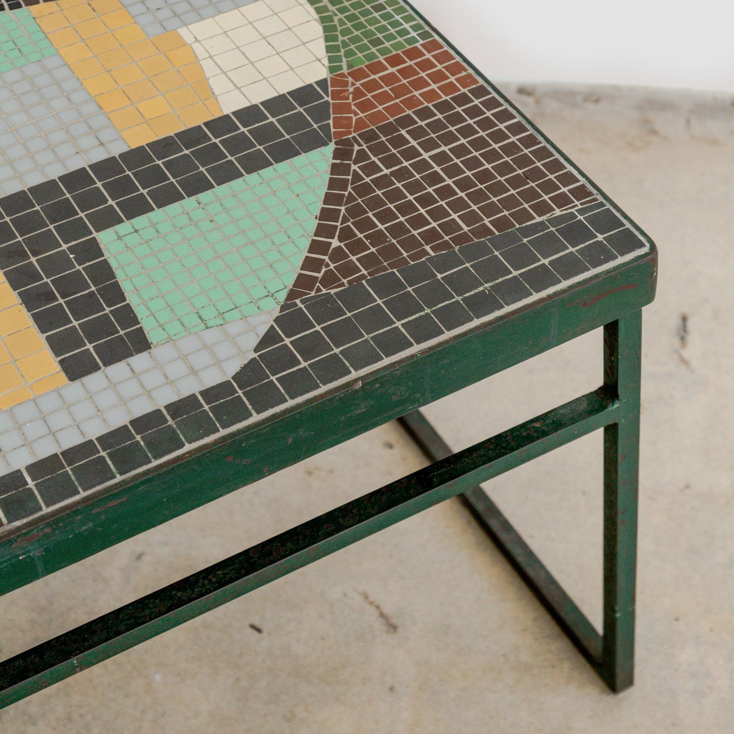 Glass Mosaic Tile Top Cocktail Table