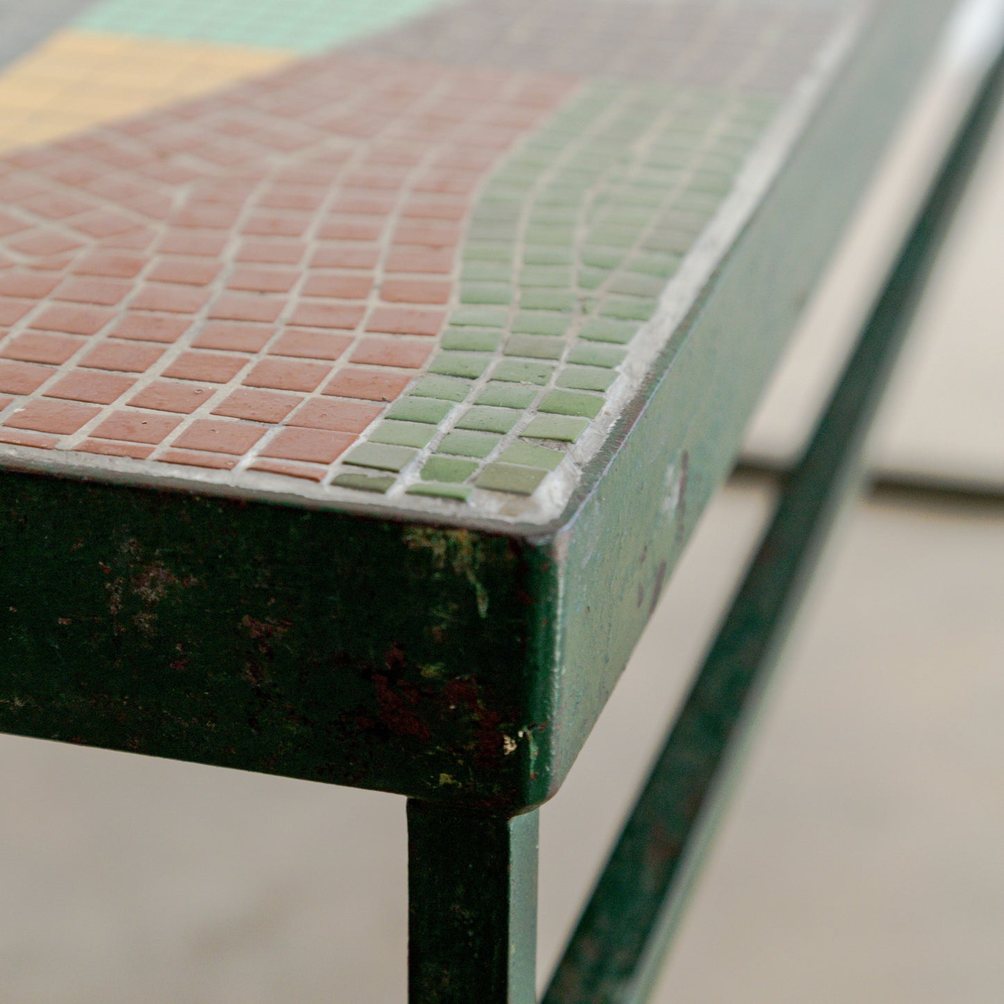 Glass Mosaic Tile Top Cocktail Table